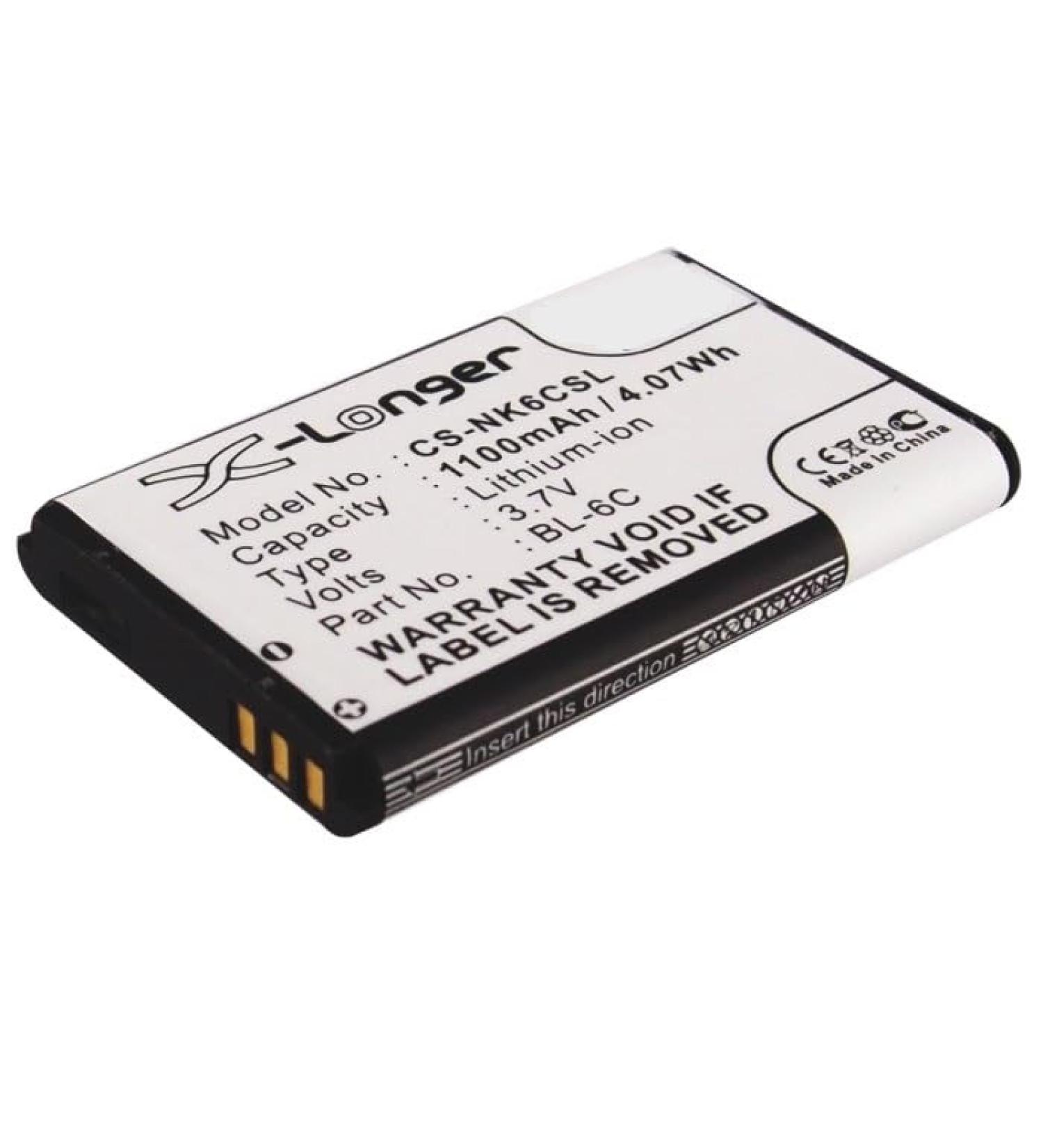 BL-6C 1100mAh Battery for 6012 & 6015 - High-Performance 3.7V Replacement | International Shipping - Buy Online on GoSupps.com