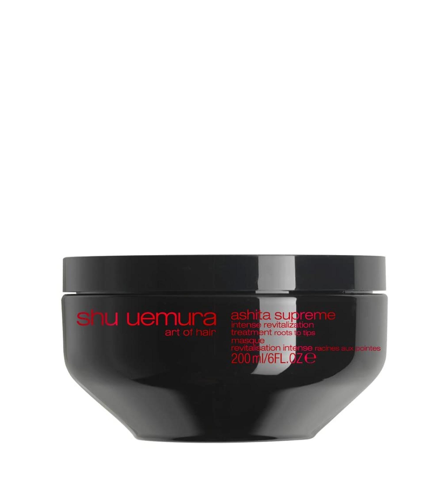 Shu Uemura Ashita Supreme intensively revitalizing hair mask for all hair types with Ashitaba extract for more shine and suppleness anti-split 200 ml