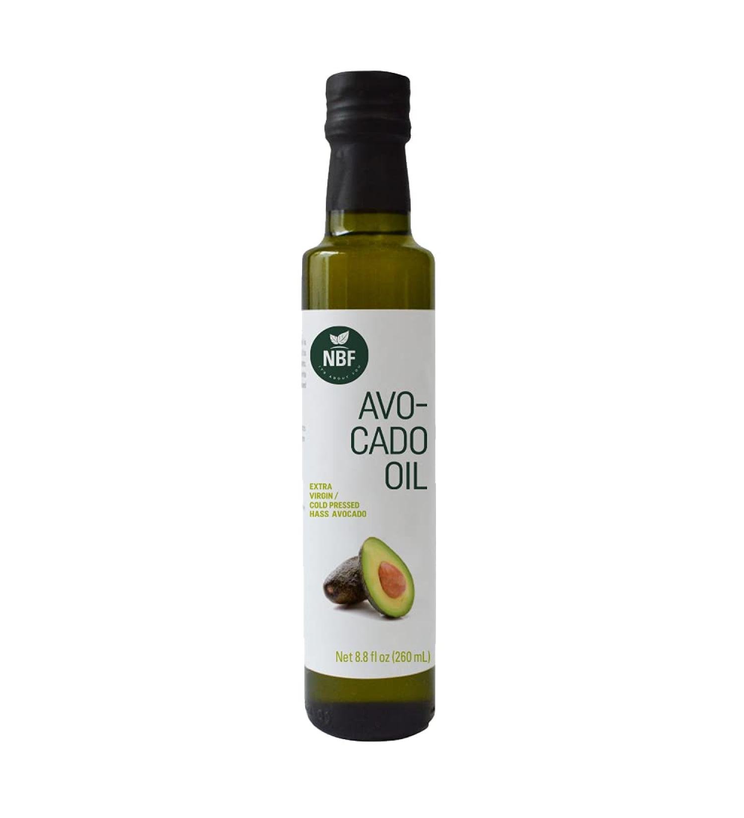 NBF 100% Pure Avocado Oil Extra Virgin 8.8 Oz - Cold Pressed Non-GMO Cooking Oil - Keto & Paleo Friendly - 8.79 Fl Oz (Pack of 1) - Buy Online on GoSupps.com