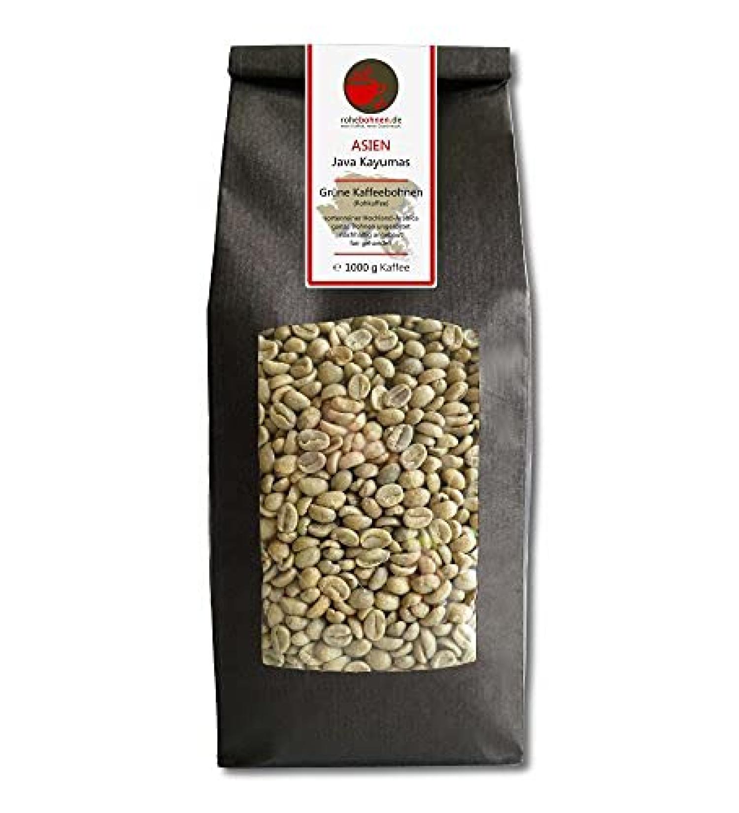 Java Kayumas Green Coffee Beans (1000g) - High Quality Mocha Raw Coffee - Buy Online on GoSupps.com