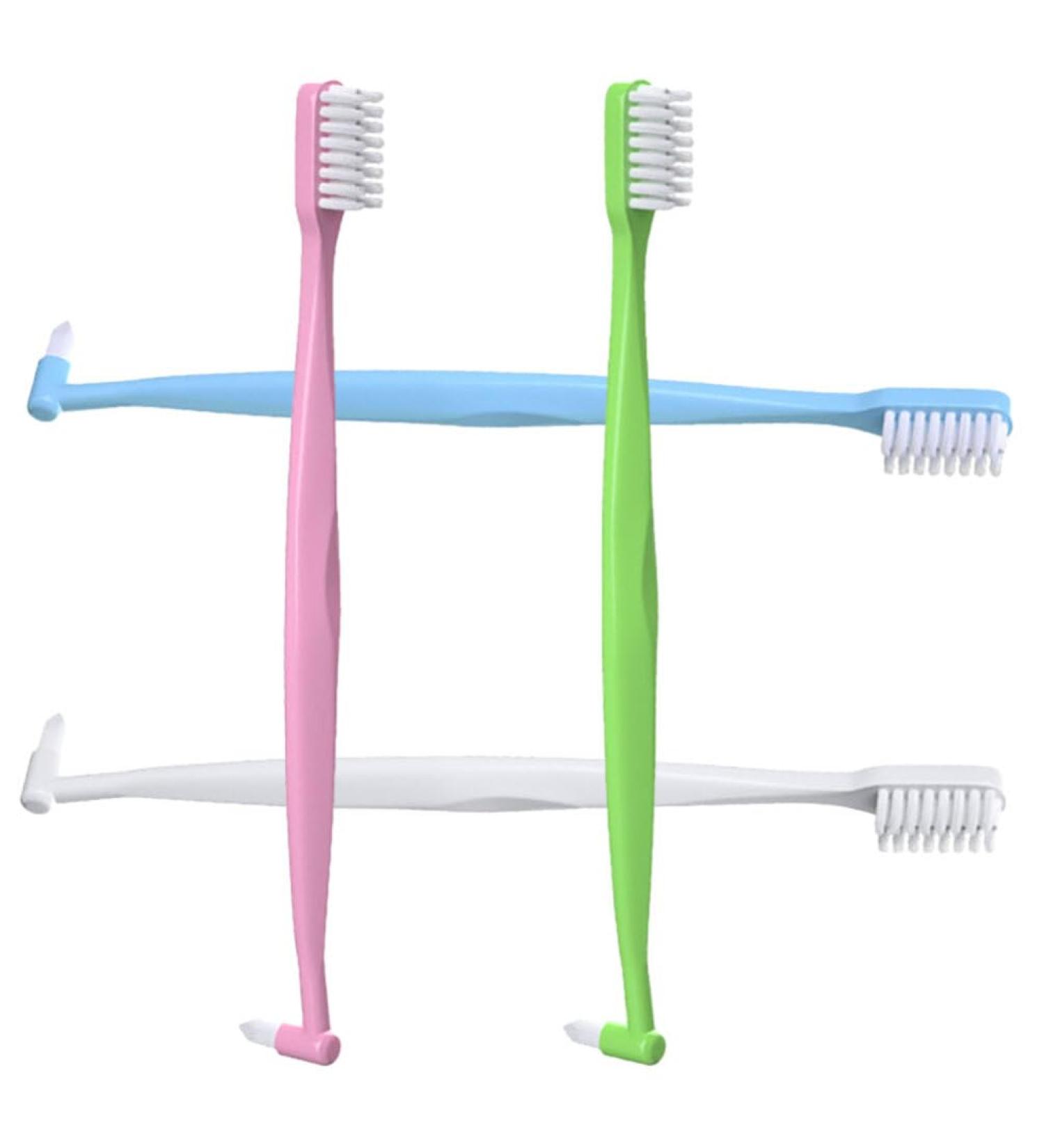 Buy Healvian 4-Part Double-Sided Toothbrush for Braces - Soft V-Stock & Tiny Head for Gentle Cleaning - Buy Online on GoSupps.com