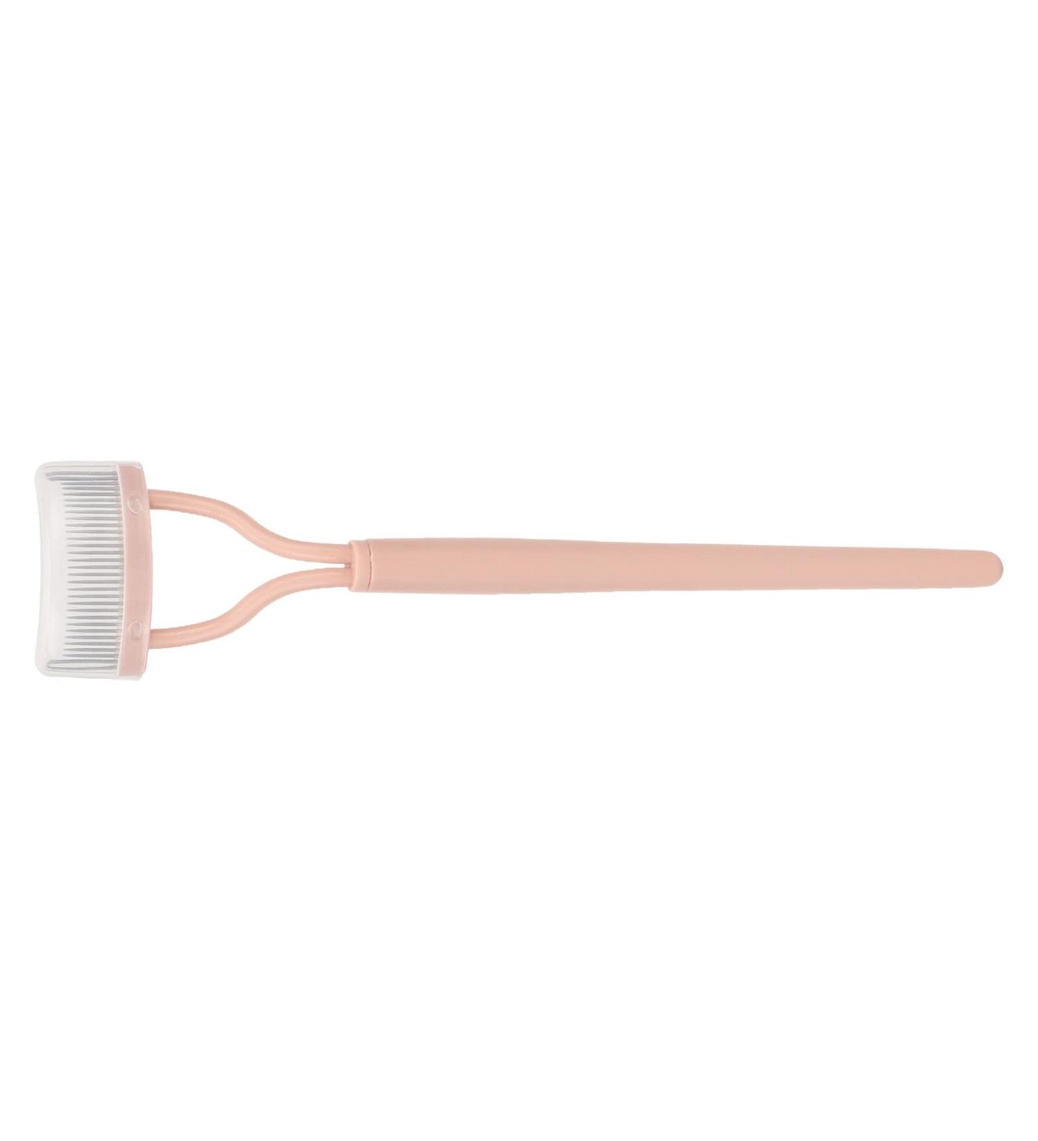 Mascara Comb Arc Shape Stainless Steel Teeth Pink Straight Handle Eyelash Brush Separator For Lady Makeup - Buy Online on GoSupps.com