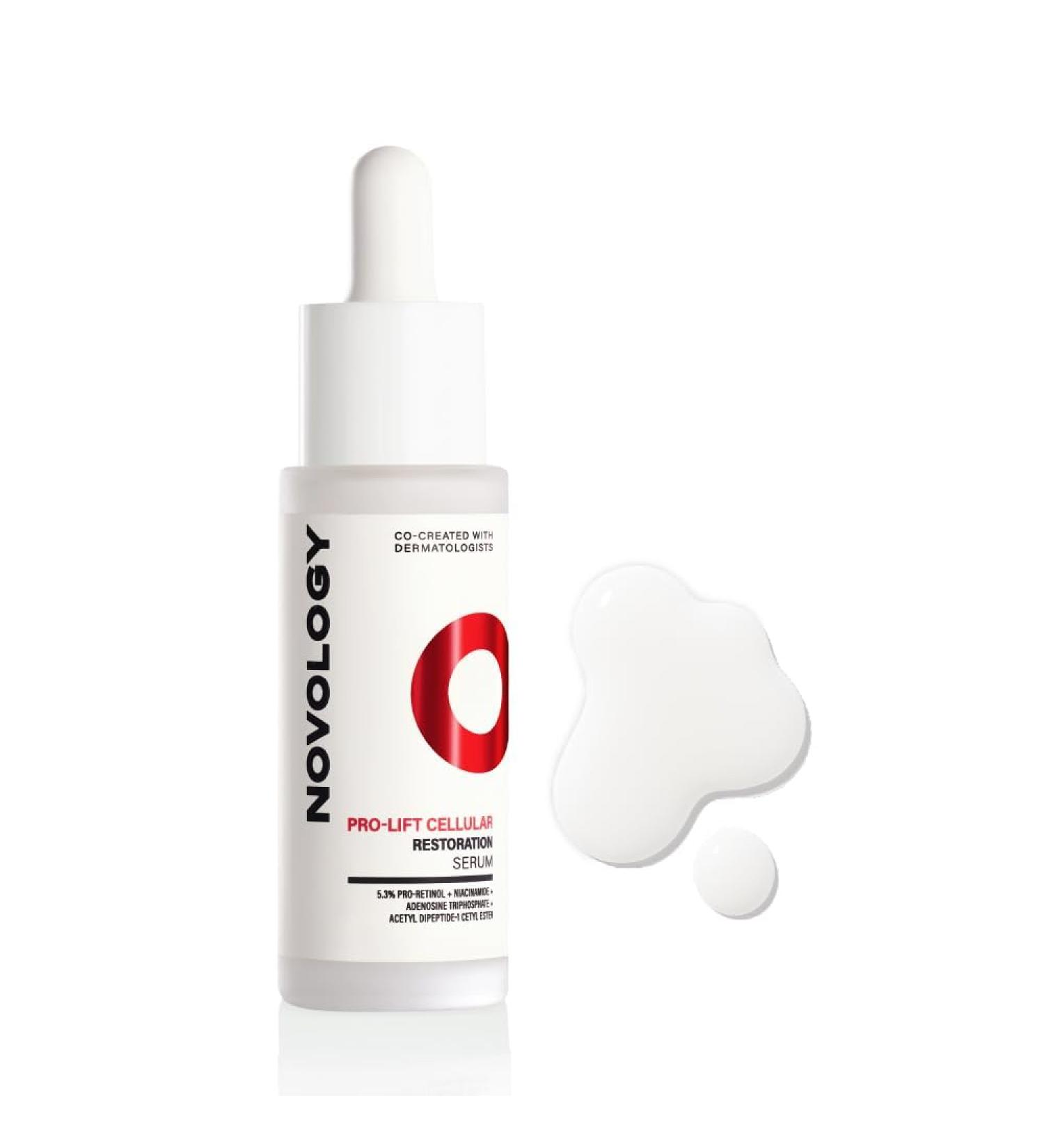 N.OVOLOGY Pro-Lift Cellular Restoration Serum Co-Created with Dermatologists 5.3% Pro-Retinol + Niacinamide + Adenosine + Tripeptide - Buy Online on GoSupps.com