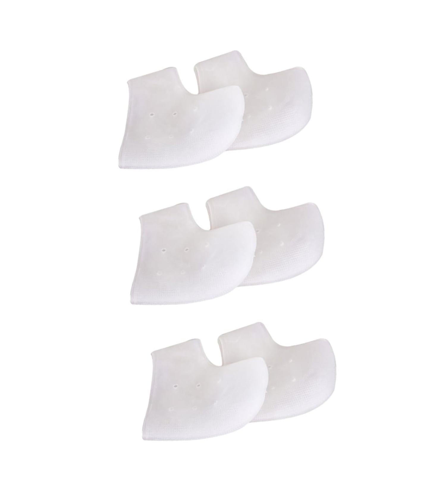 minkissy 3 Pairs Silicone Socks for Dry feet Silicone Heel Sleeves Sock Heel Protectors high Heel Sleeve Shoe Filler Foot moisturizing Socks Heel Support Foot Socks Comfortable White - Buy Online on GoSupps.com