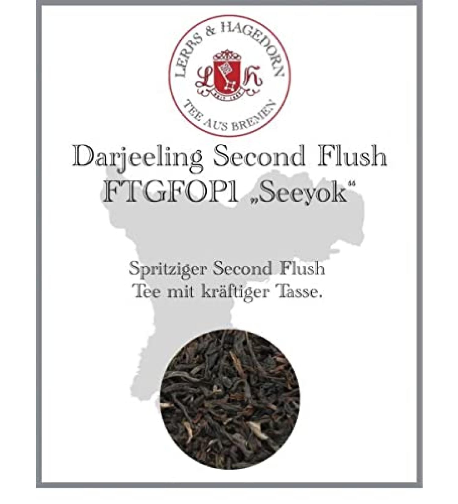  Lerbs & Hagedorn Darjeeling Second Flush FTGFOP1 Seeyok 250 g - Buy Online on GoSupps.com