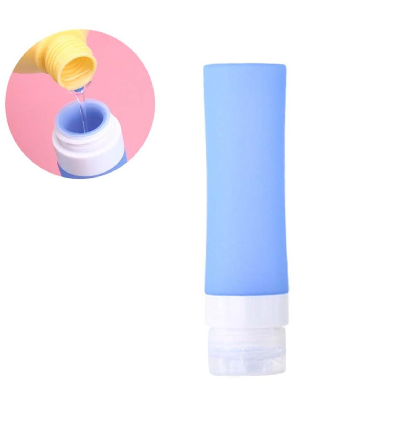 UPKOCH Shampoo Travel Bottle Silicone Liquid Bottle Refillable Tube Empty Silicone Bottle Silicone Makeup Liquid Containers Shampoo Dispenser Bottle Toiletries Soap Travel medium Blue - Buy Online on GoSupps.com