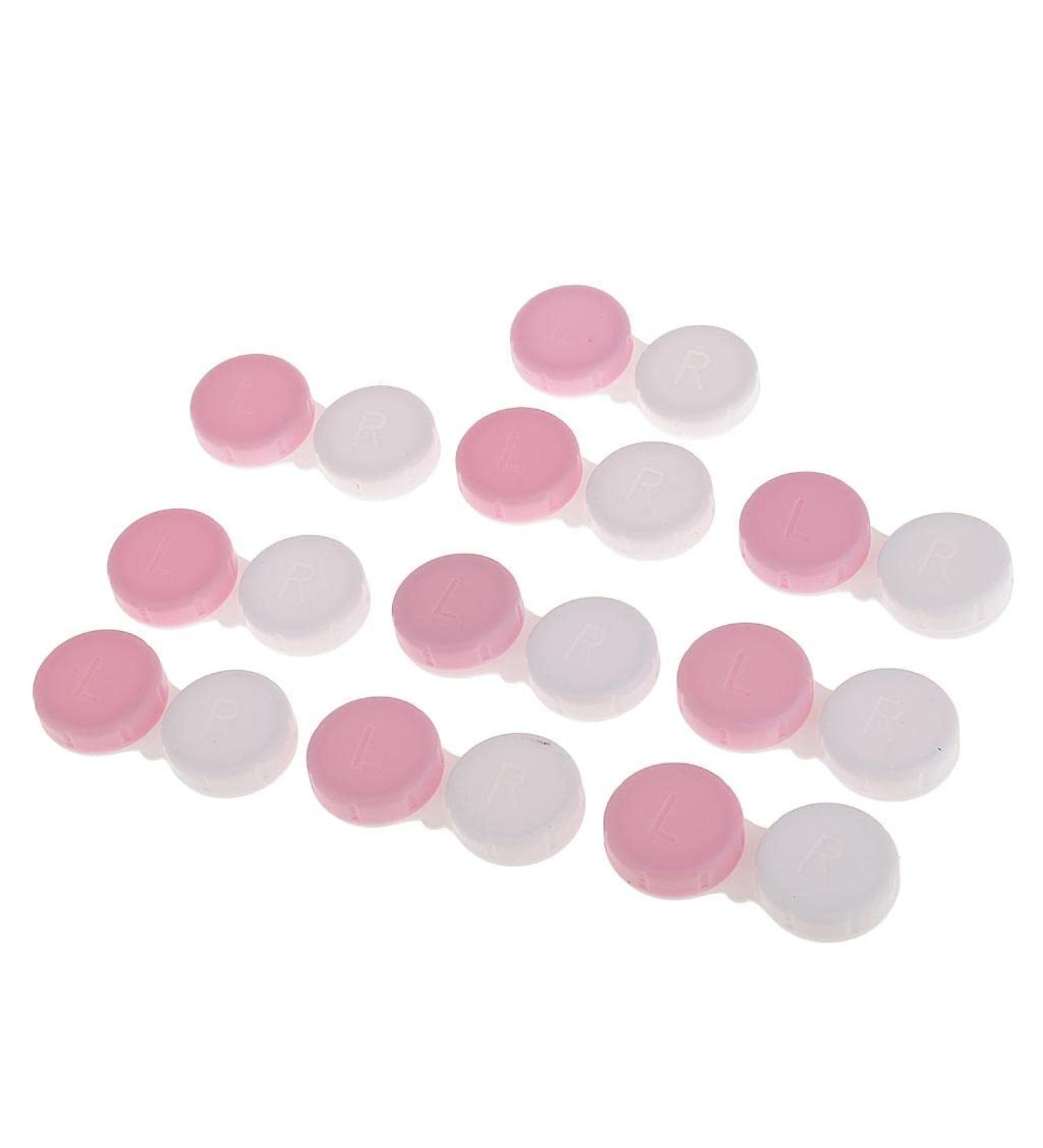 Sharplace Travel Lens Case Box - 10 Set Pink Non-Transparent Holder for Contact Lenses - Ideal for Travel & Storage - Buy Online on GoSupps.com