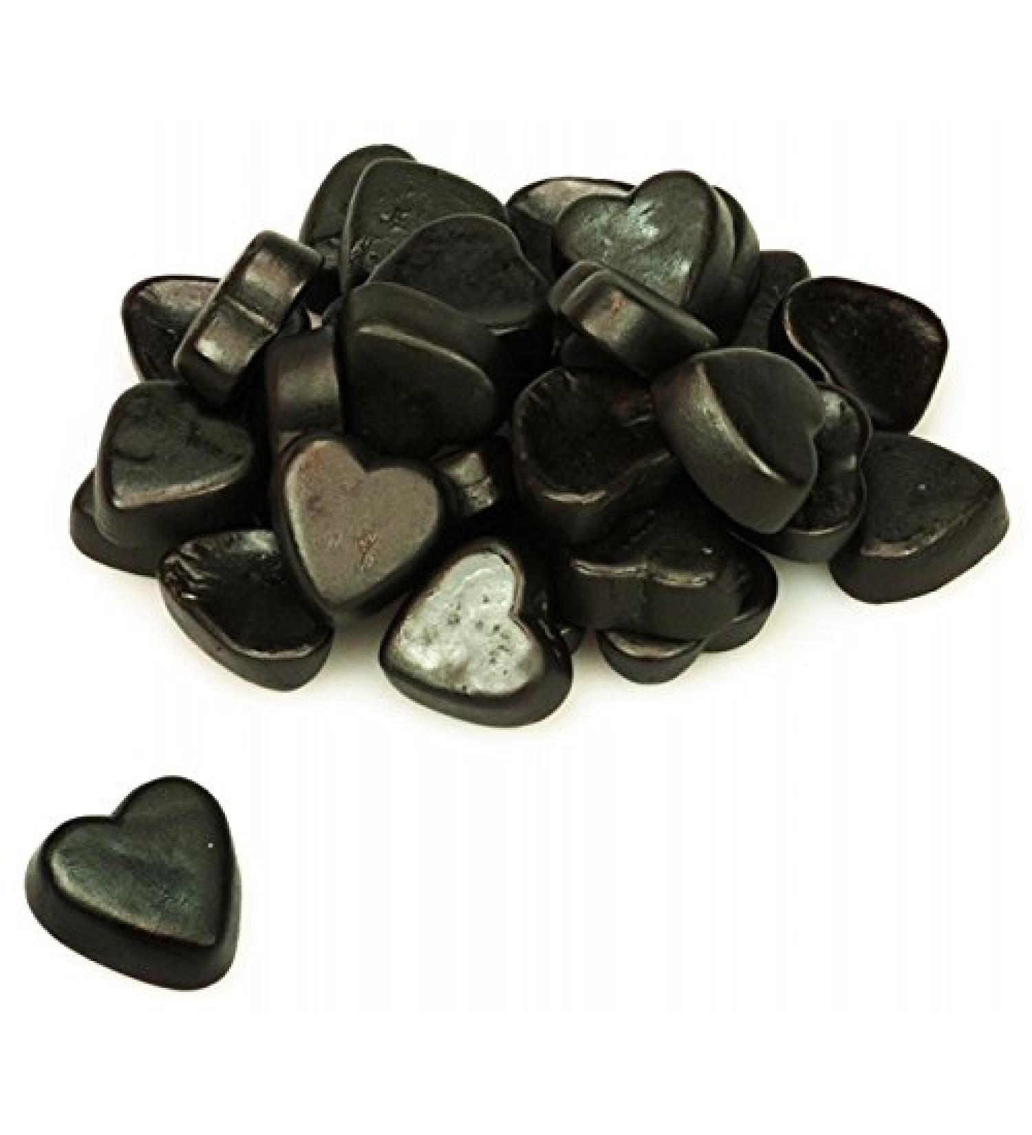 De Bron Hartjes Salt Liquorice Hearts Sugar Free 1 Kg