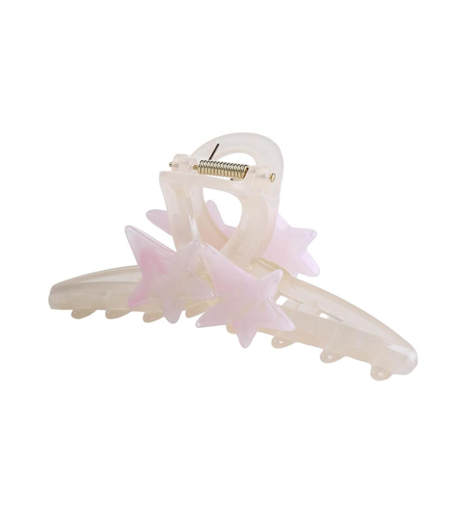 Vctitil Five-pointed Star Acrylic Hair Claws Hair Clips Ponytail Holders Shark Clip Barrettes Hair Accessories for Women Girl Thin Thick Hair(pink) - Buy Online on GoSupps.com