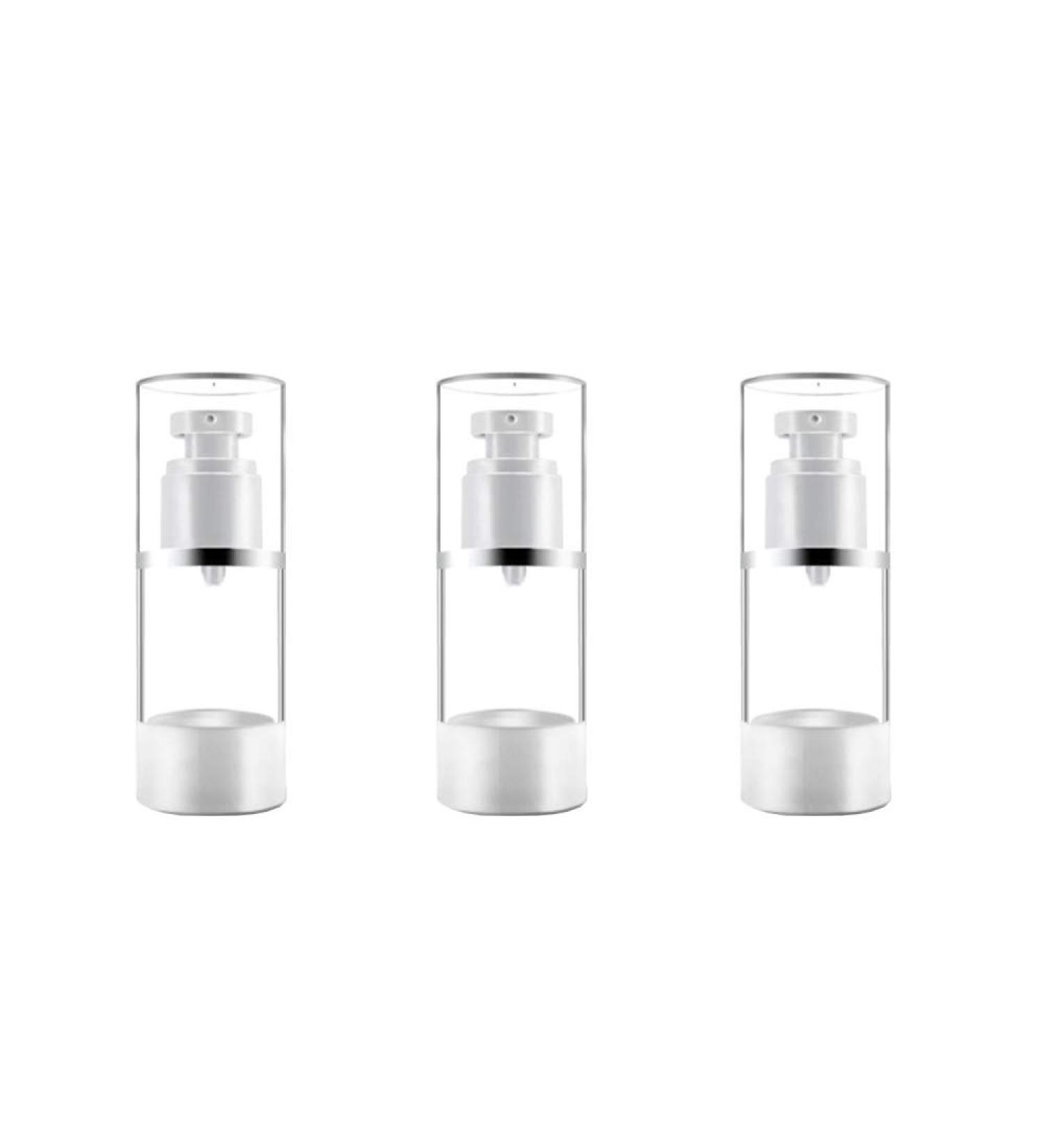 Refillable Airless Pump Bottles - 3x30ml/15ml Travel Size BPA Free TSA Approved Cosmetics & Perfume Sprayers - Buy Online on GoSupps.com
