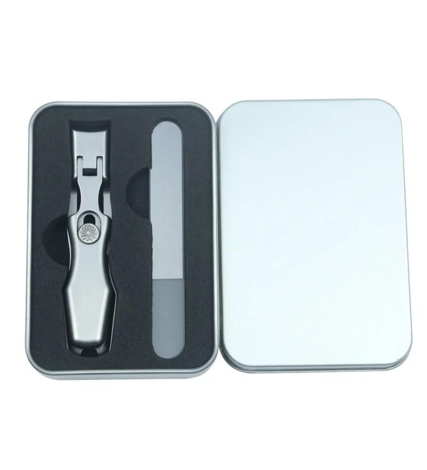 Dotmalls Cumulus Nail Clipper with Catcher - Large Wide Jaw Safety Lock Silver | International Shipping Available - Buy Online on GoSupps.com