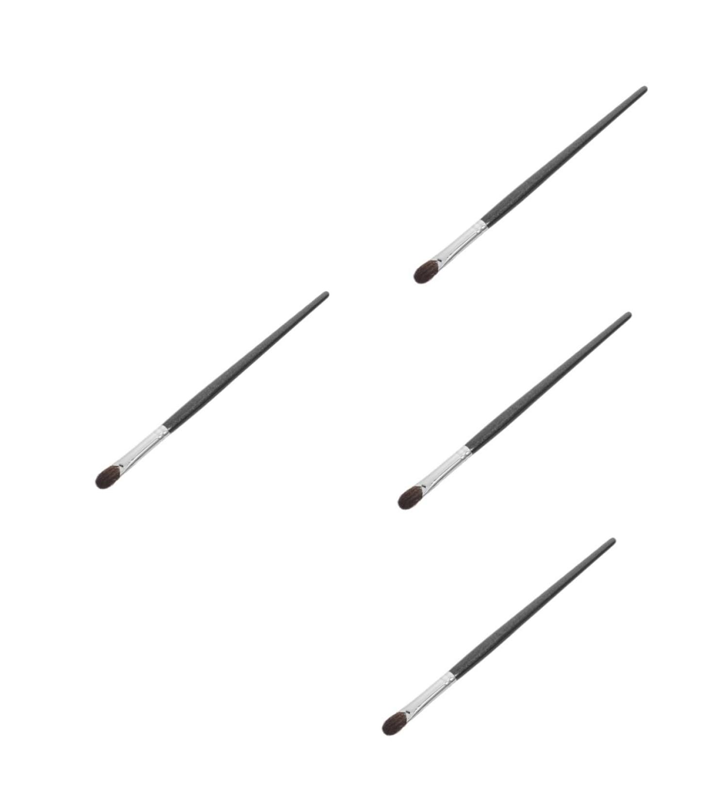 OHPHCALL 4pcs Animal Hair Makeup Brush Women Makeup Brush Women Eye Shadow Brush Black 17.70X0.70X0.70CMx4pcs Blackx4pcs - Buy Online on GoSupps.com