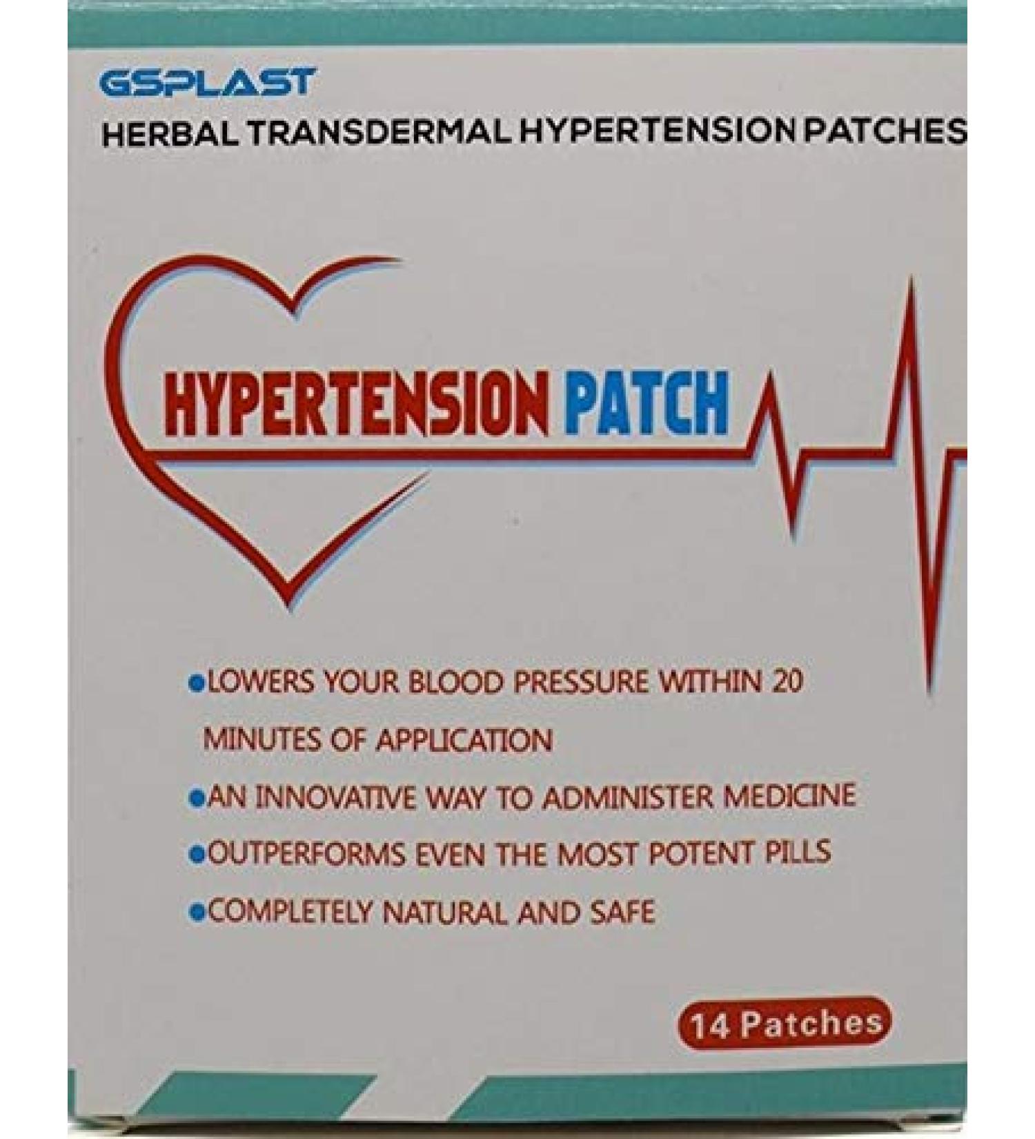 Hypertension Patch Lowering Blood Pressure 100% Natural (1 Box)14 Patches - Buy Online on GoSupps.com