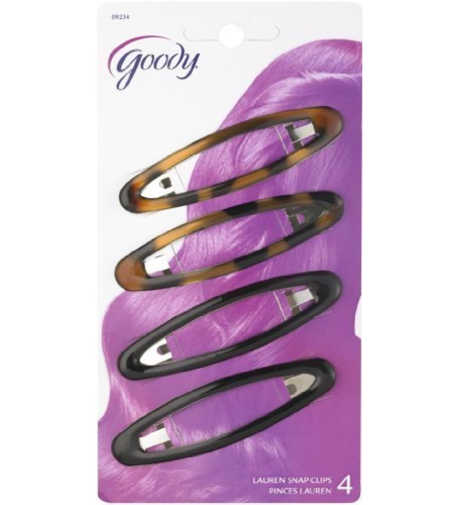 Goody Classics Big Oval Epoxy Contour Hair Clips (Pack of 3)