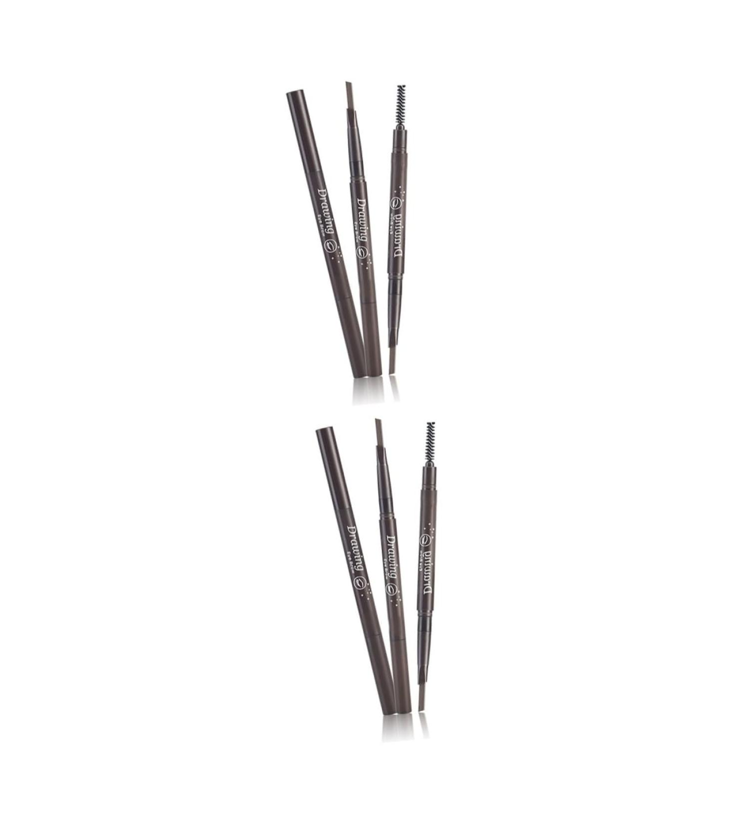 Healvian 2pcs 2 1 Eyebrow Pencils Eyebrow Pencil Brush Brow Spoolie Brush Automatic Eyebrow Brush To Rotate 1 count (Pack of 1) As Shownx2pcs - Buy Online on GoSupps.com