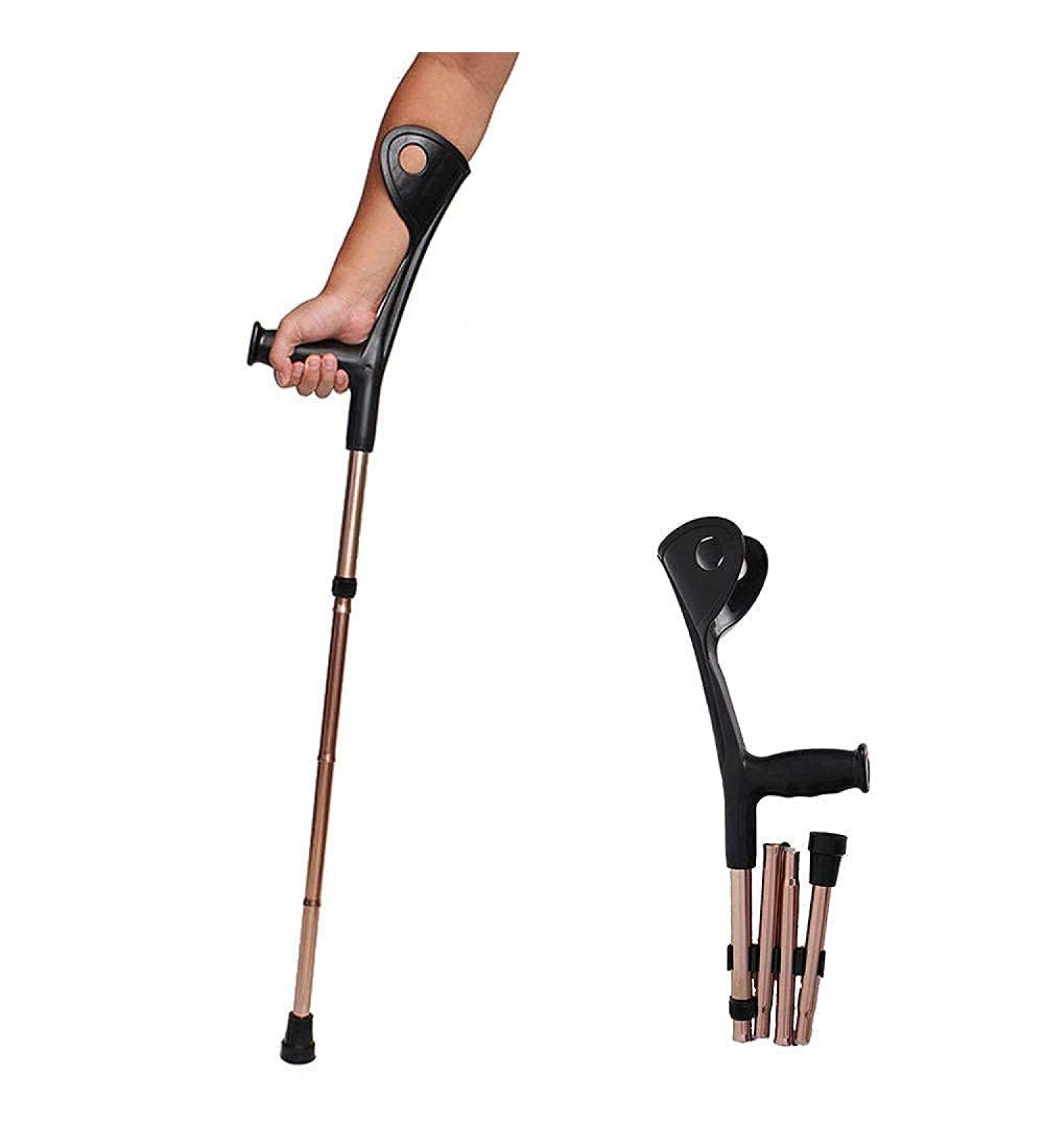Underarm Crutches Adjustable Telescopic Lightweight Arm Cuff Crutches Non Slip Help Rehabilitation Walking Canes Sticks Suitable for Adult and Adolescent Ergonomic Handles Comforta - Buy Online on GoSupps.com