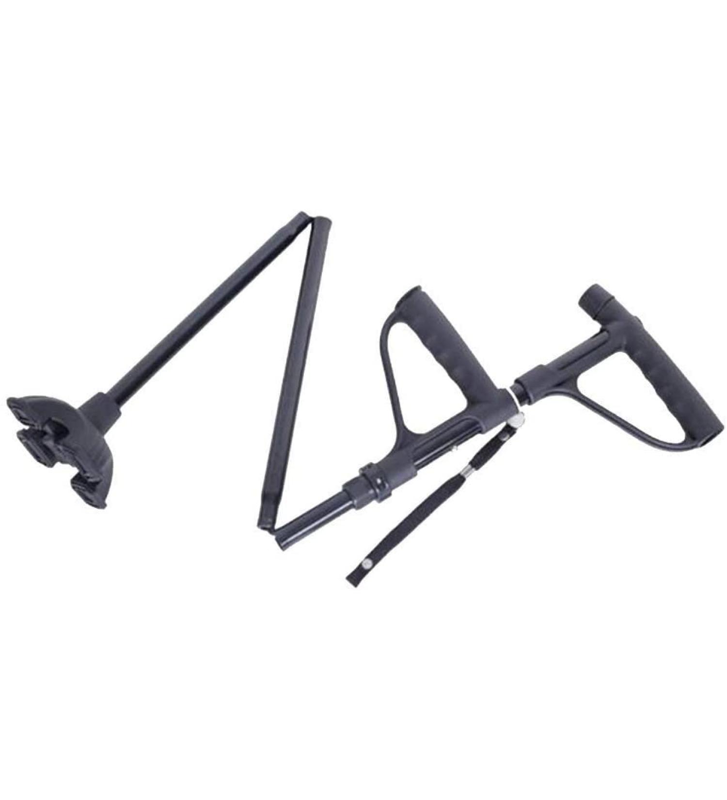 Walking Stick Folding Cane Crutches Multifunctional Crutch Three Adjustable Legs LED Lighted Crutches Foldable Trekking Pole Aluminum Alloy Walking Stick Independence - Buy Online on GoSupps.com