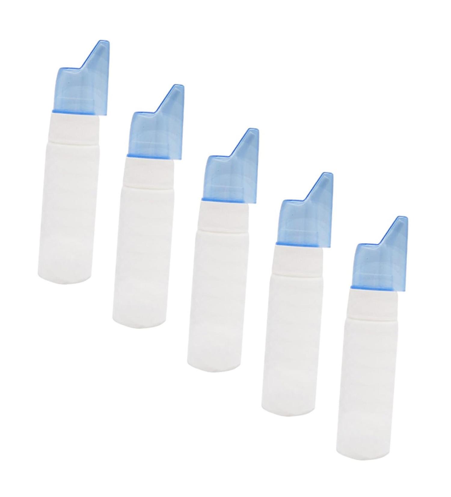 Beatifufu 5pcs 70ml Portable Nebulizer Nasal Spray Bottle Set - Abs Blue | Fine Mist Sprayer for Perfumes, Drugs & Empty Nose Container - Buy Online on GoSupps.com