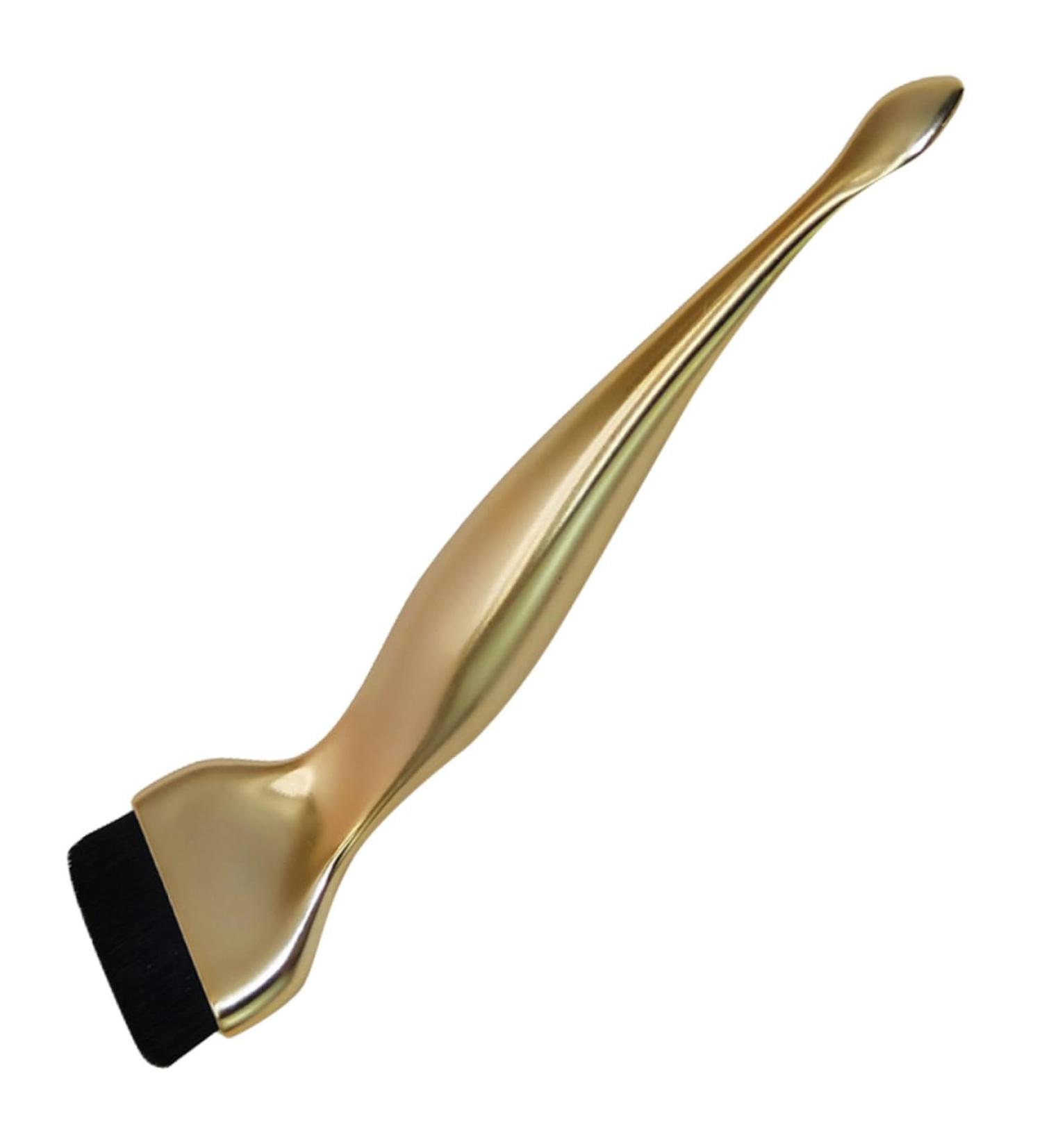 Ultra Thin Portable Foundation Brush - Hemoton Makeup Liquid Brush for Flawless Application | Smudge Brush | 16.20X3.50X1.20CM Golden - Buy Online on GoSupps.com