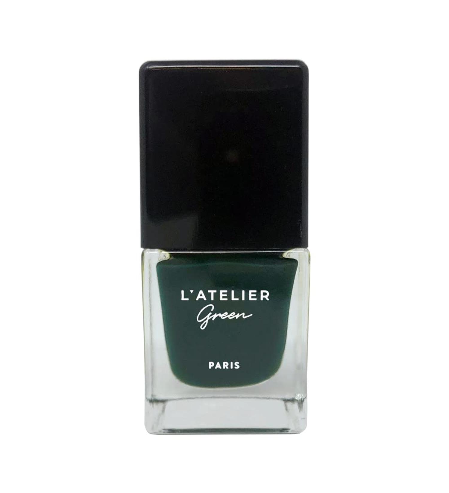 L Atelier Green Paris - Emerald Dreams - Breathable 85% Plant-Based Halal & Vegan Nail Polish Deep Rich Green. Infused with Organic Oils Made in France - 10.5ml - Buy Online on GoSupps.com