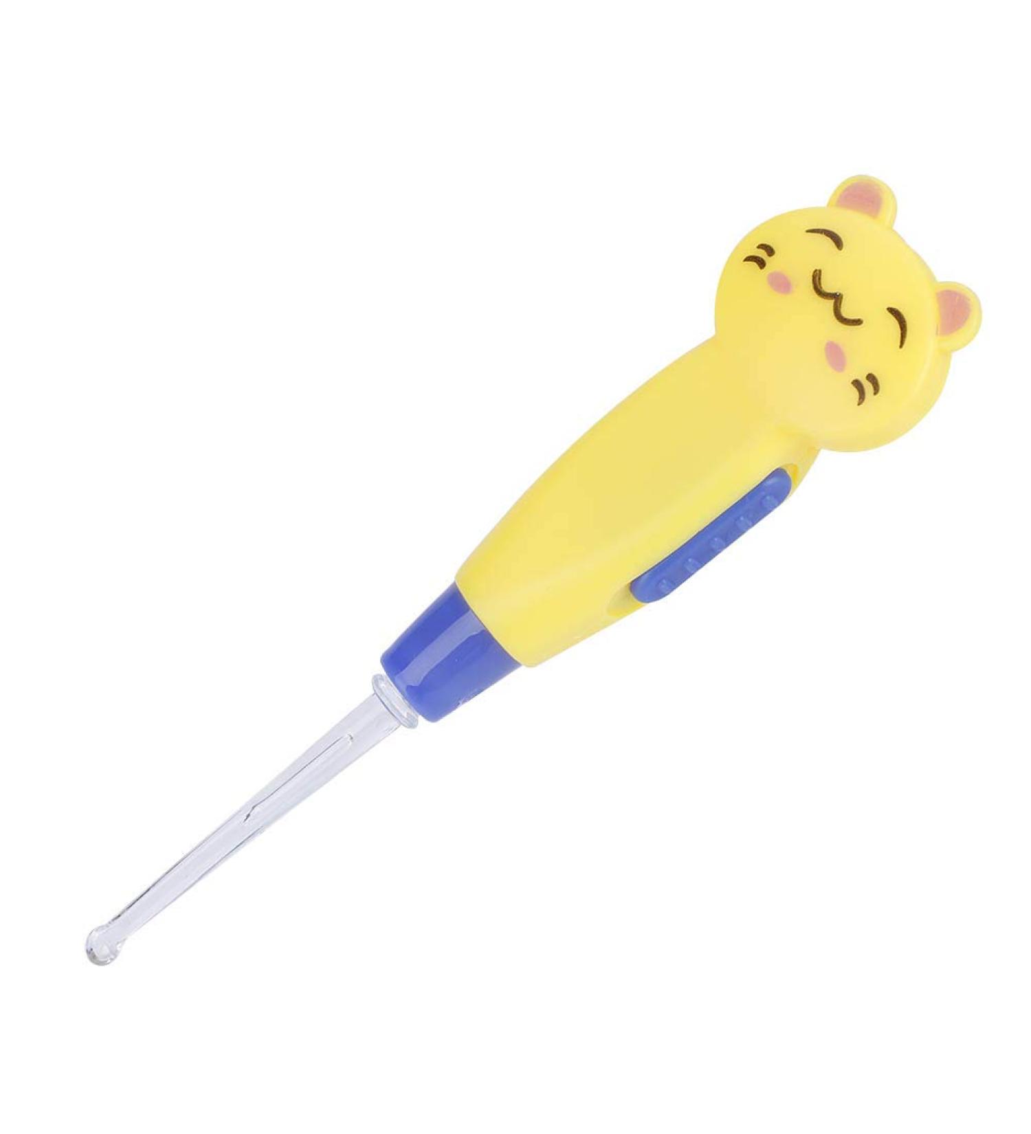 Children's Cartoon Earpick with LED Light - Removable Earwax Cleaner Tweezers & Scoop for Kids Ear Care - Buy Online on GoSupps.com