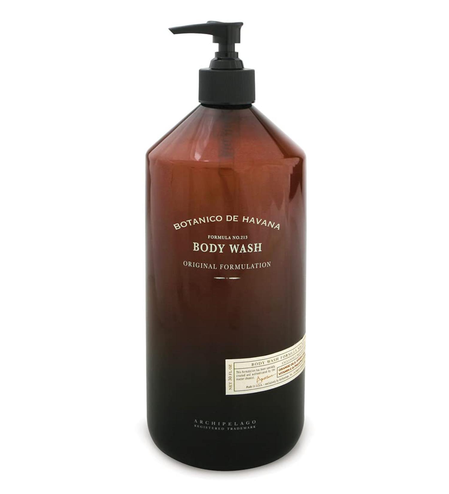 Archipelago Botanicals Botanico De Havana Body Wash - Antioxidant-Rich Cleanser with AHAs (15.3 fl oz) - Buy Online on GoSupps.com