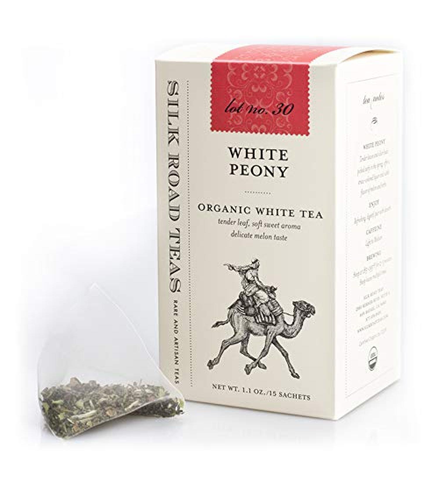 Organic Fair Trade Silk Road White Peony White Tea - 15 Bags - Buy Online on GoSupps.com