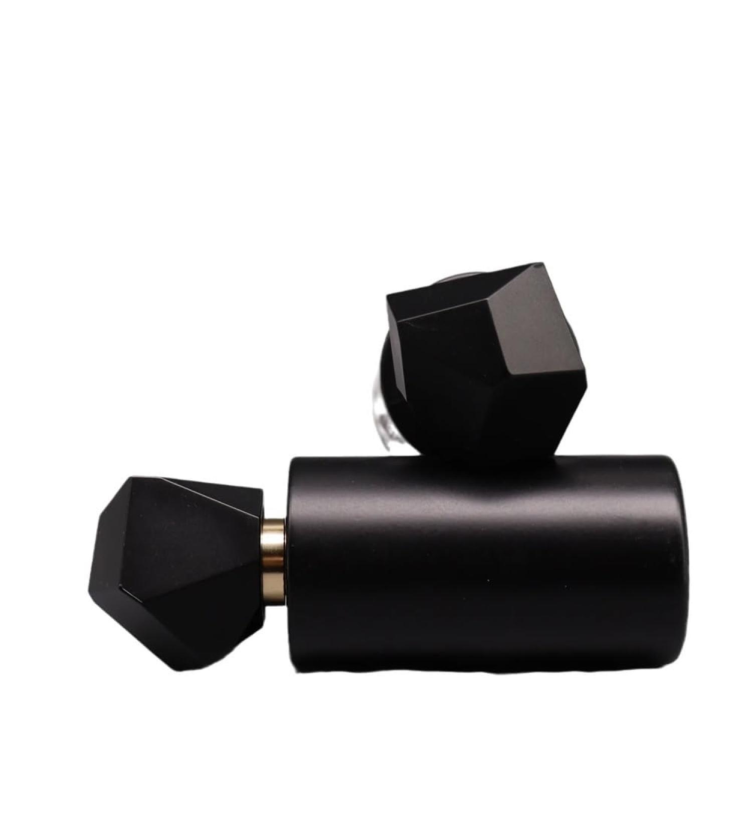 50ml Black Gold Polyhedral Refillable Glass Perfume Bottle - Portable Travel Makeup Spray - Buy Online on GoSupps.com