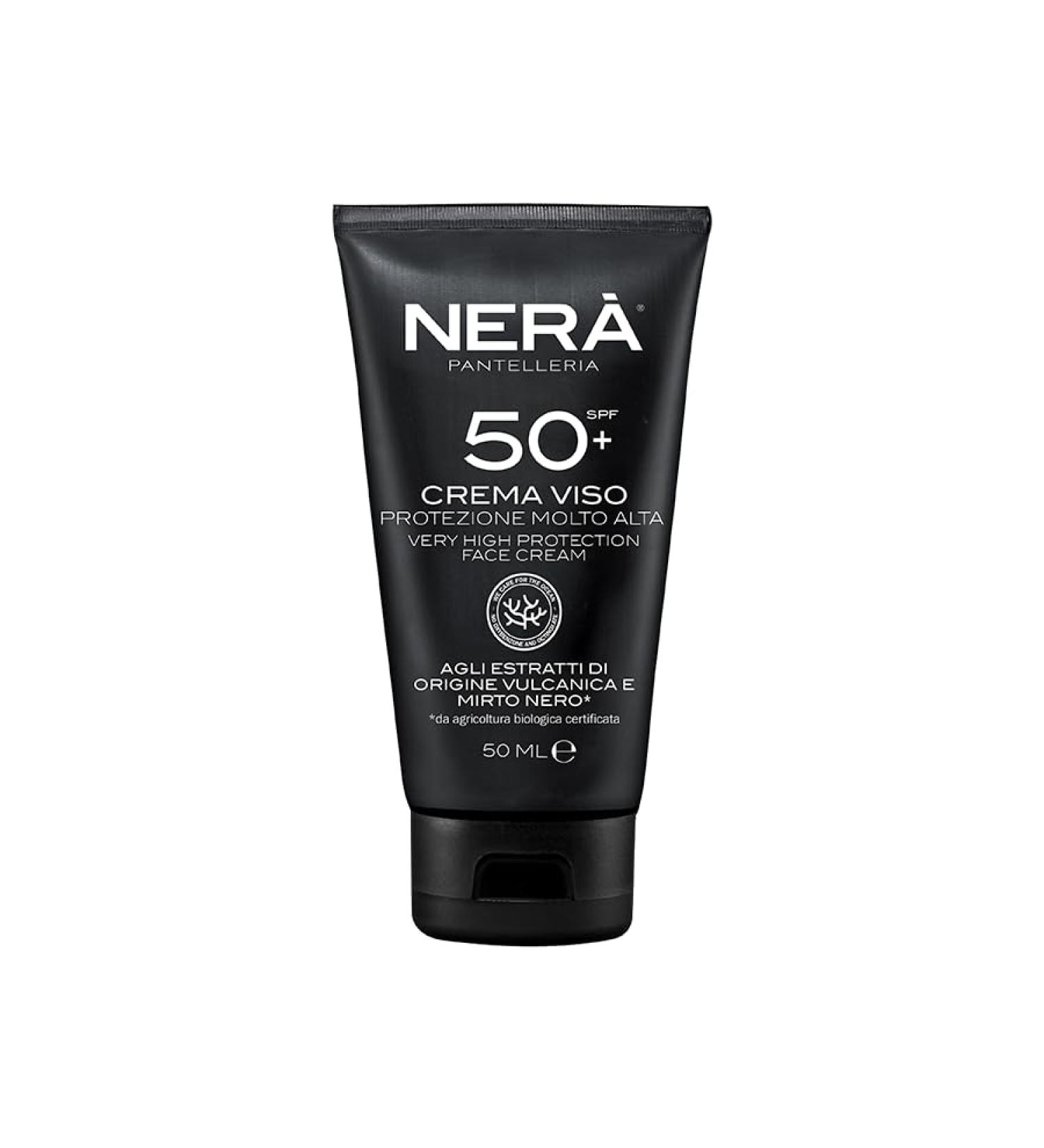 NERA Pantelleria Water Resistant SPF50+ Very High Protection Sunscreen Lotion 50ML - Nourishing Face Sun Cream Lotion with UVA/UVB Filters Prevents Dehydration & Skin Aging - Unisex - Buy Online on GoSupps.com