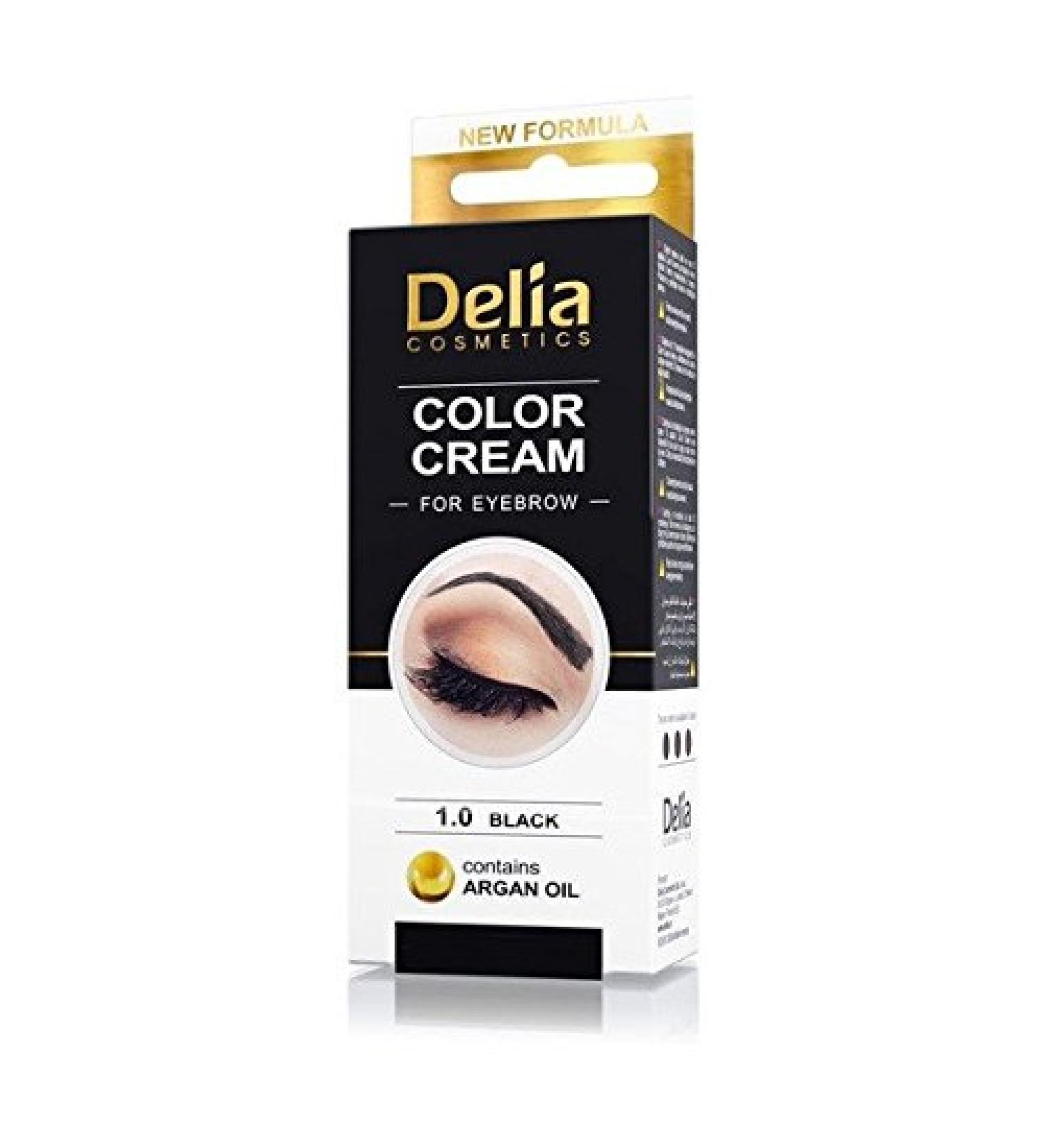 DELIA HENNA/COLOR CREAM EYEBROW PROFESSIONAL TINT KIT SET Black