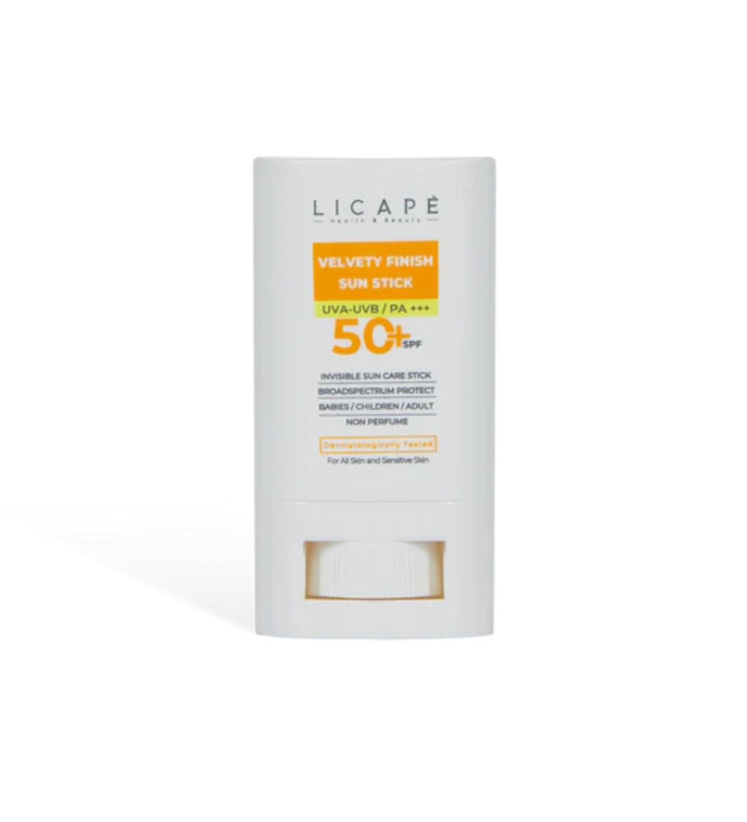 LICAPE Sunscreen Stick SPF 50 Water-Resistant Lightweight Sun Protection for All Ages 18ml Face & Body Skin Care - Buy Online on GoSupps.com