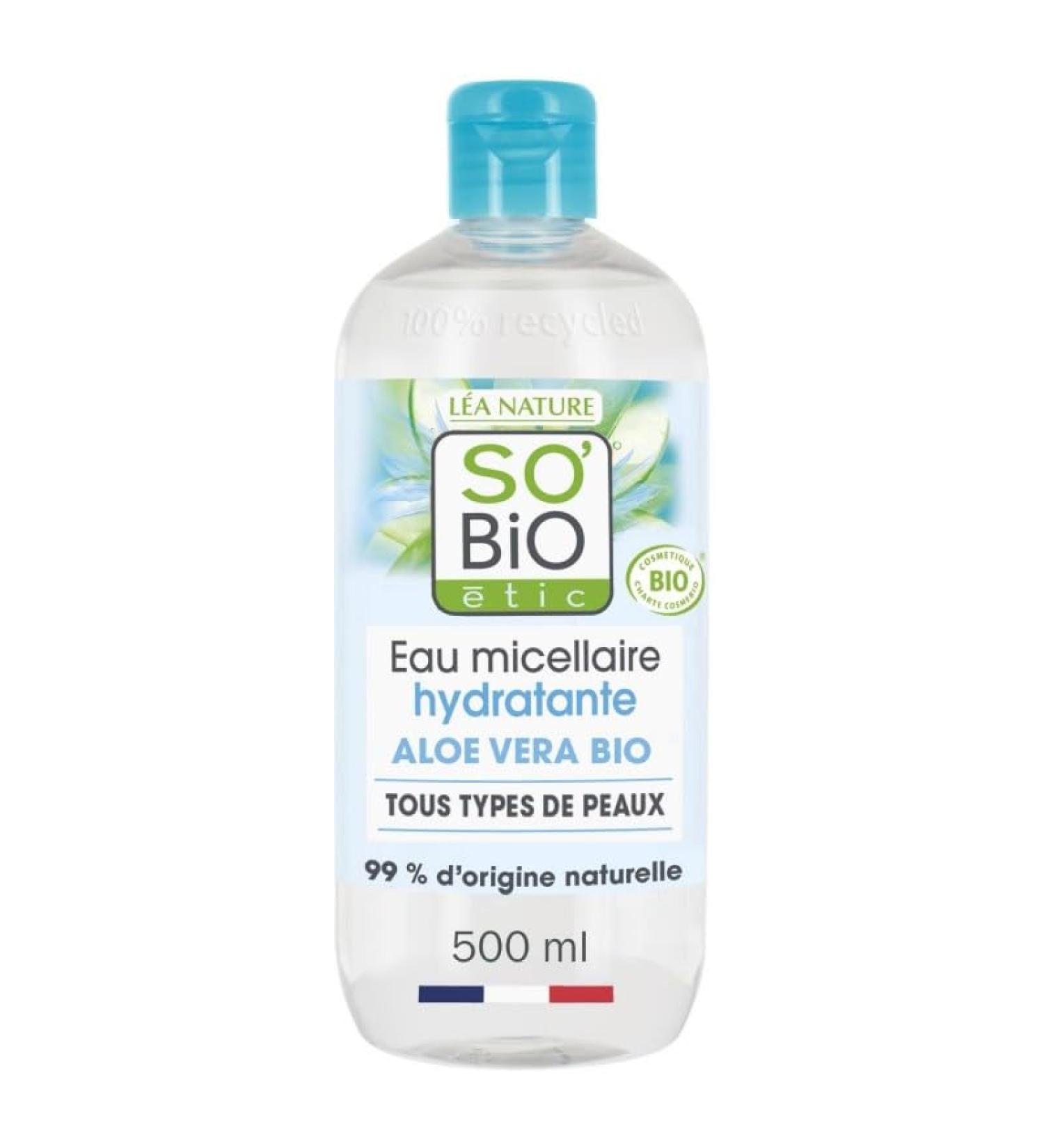 SO BIO - Lotion Micellaire Alo Vera Bio 500 ml - Nettoyant visage naturel et hydratant - Lot De 3 - Buy Online on GoSupps.com