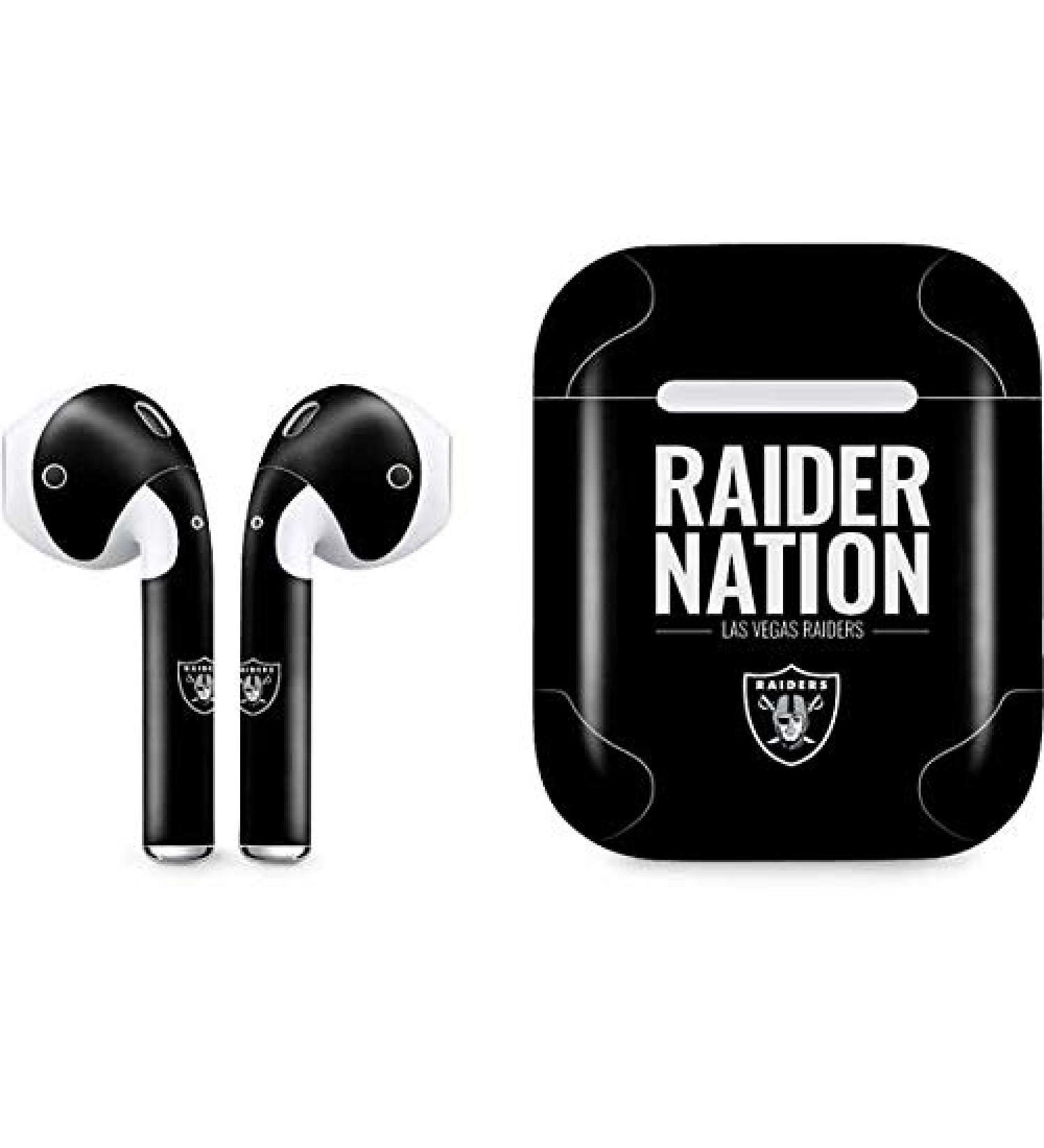 NFL Las Vegas Raiders Team Motto Audio Skin for Apple AirPods - Officially Licensed Decal by Skinit - Buy Online on GoSupps.com