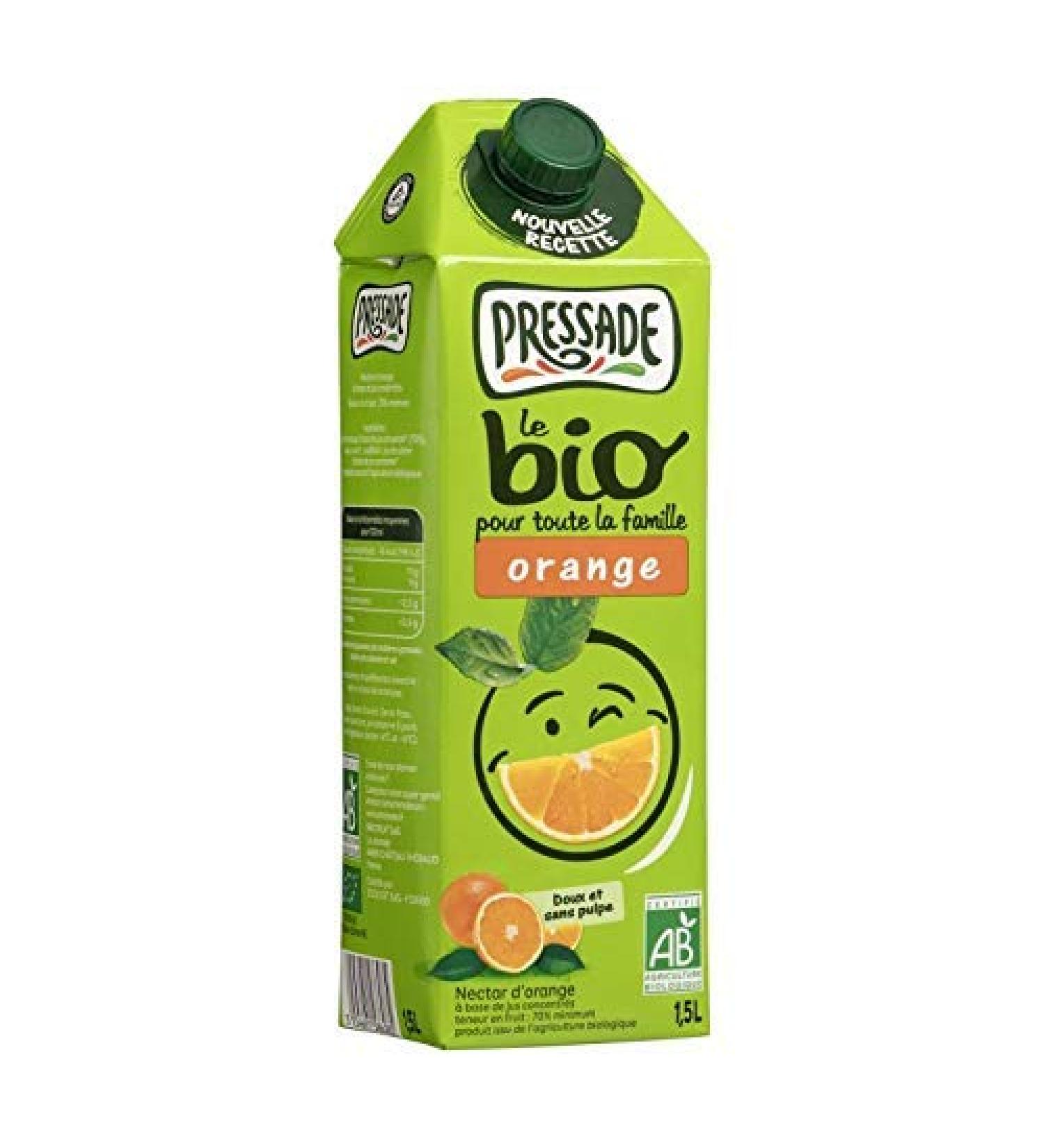 PRESSADE - Organic Orange Nectar 1.5L - Set Of 4 - Delivery Offer