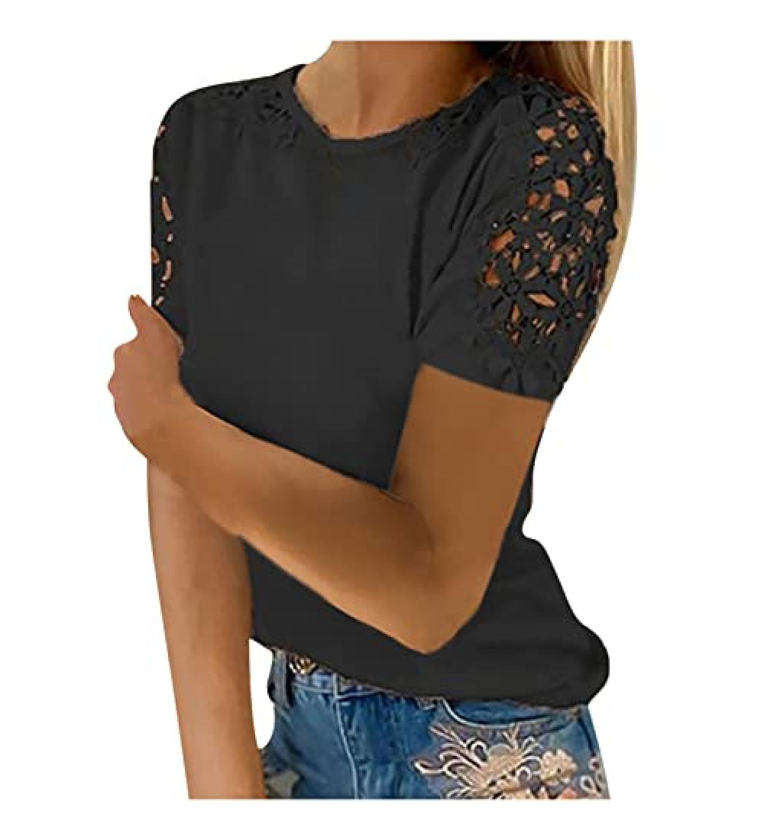 売れ筋商品|||ビーヤング シャツ レディース トップス BYSOFFA TSHIRT - Blouse - black Women's Summer Crewneck Short Sleeve Blouse | Loose Fit