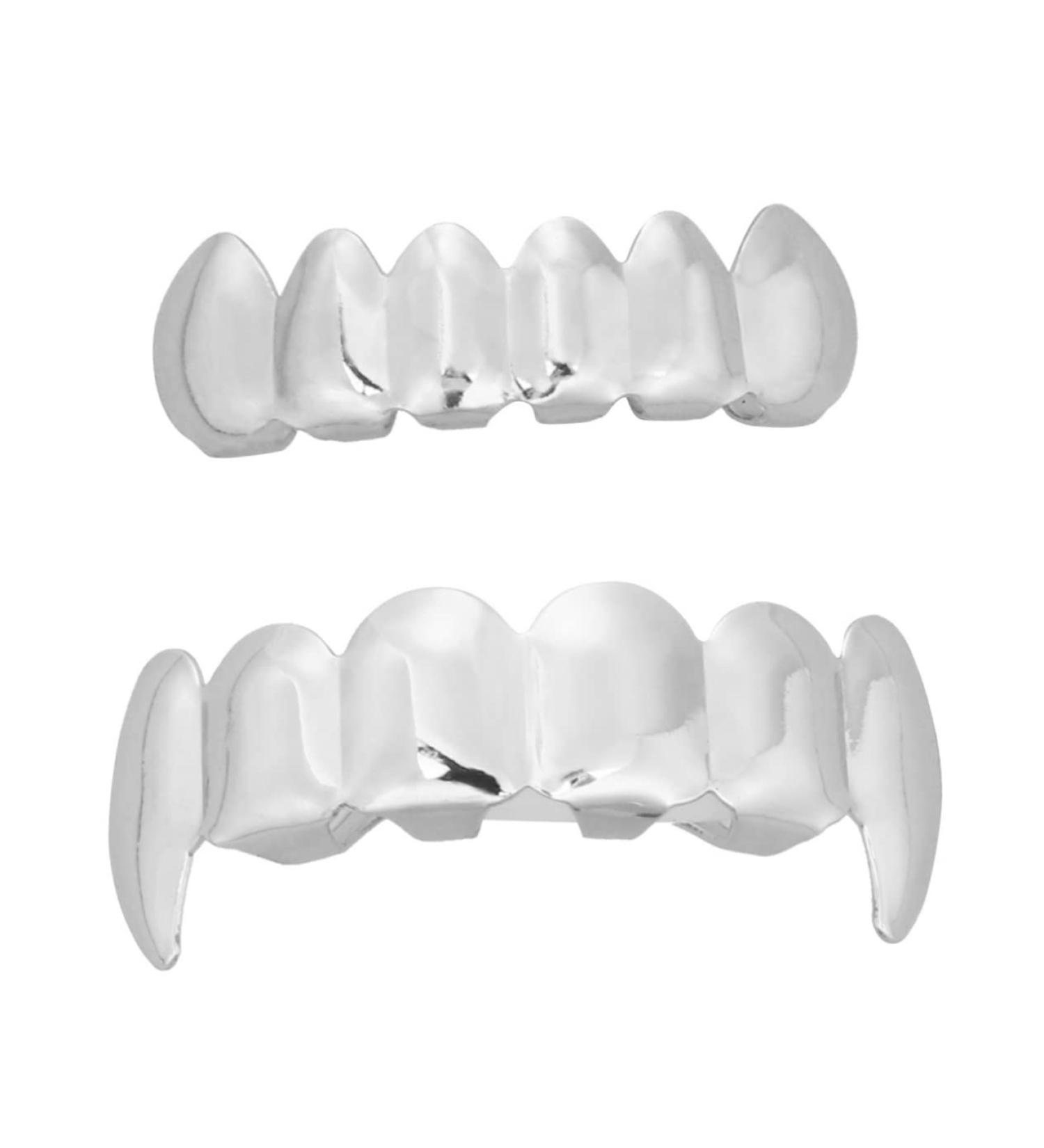Buy Coheali Hip-Hop Style Grill Accessories for Men | Halloween Teeth & Lower Tooth Cover Clasp - Exquisite 5x1x0.2cm Grill Clip - Buy Online on GoSupps.com