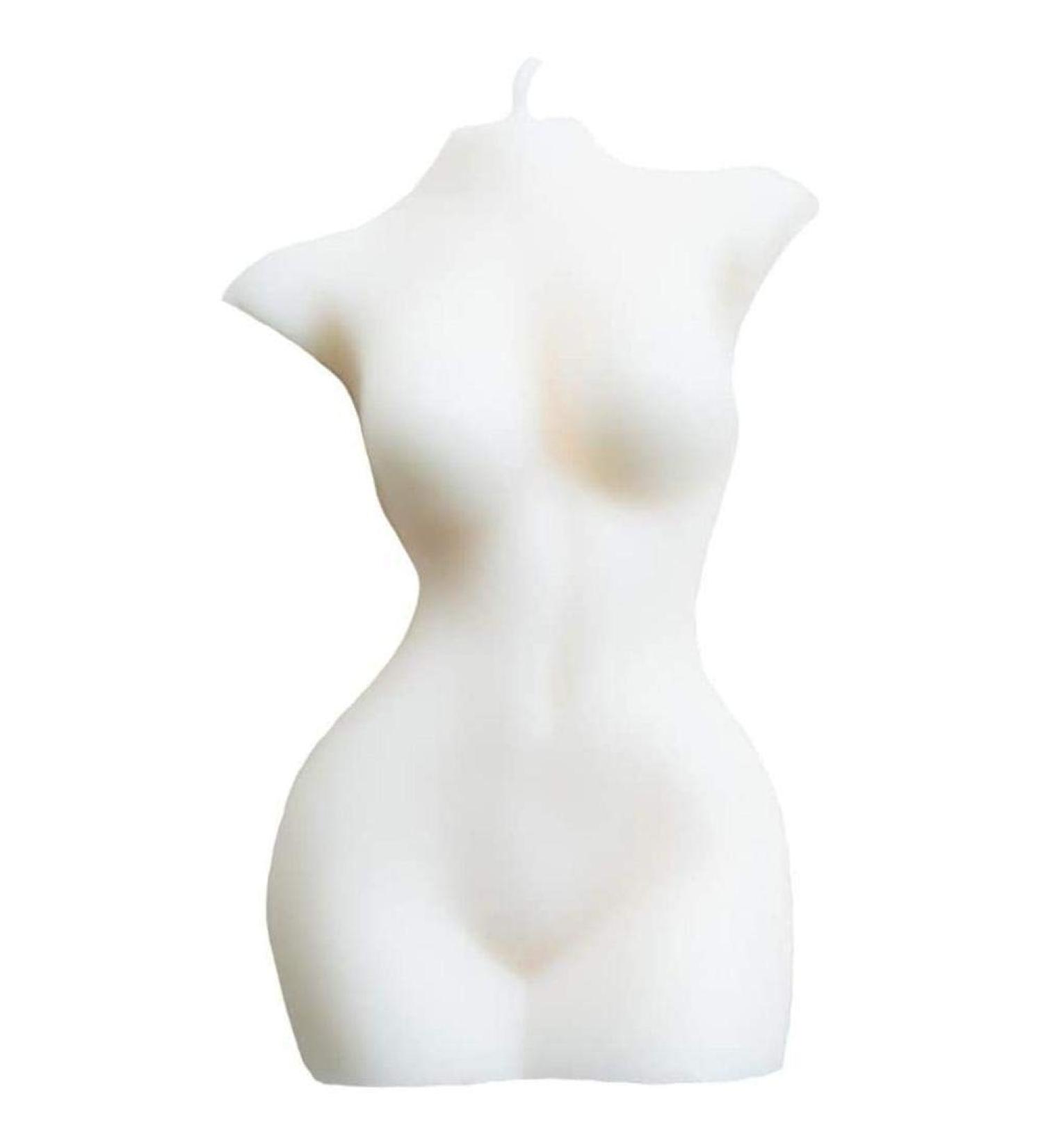 Vegan Soy Wax Scented Candle - Female Torso Design for Relaxation | Milky Candle by Boxwizard - Buy Online on GoSupps.com