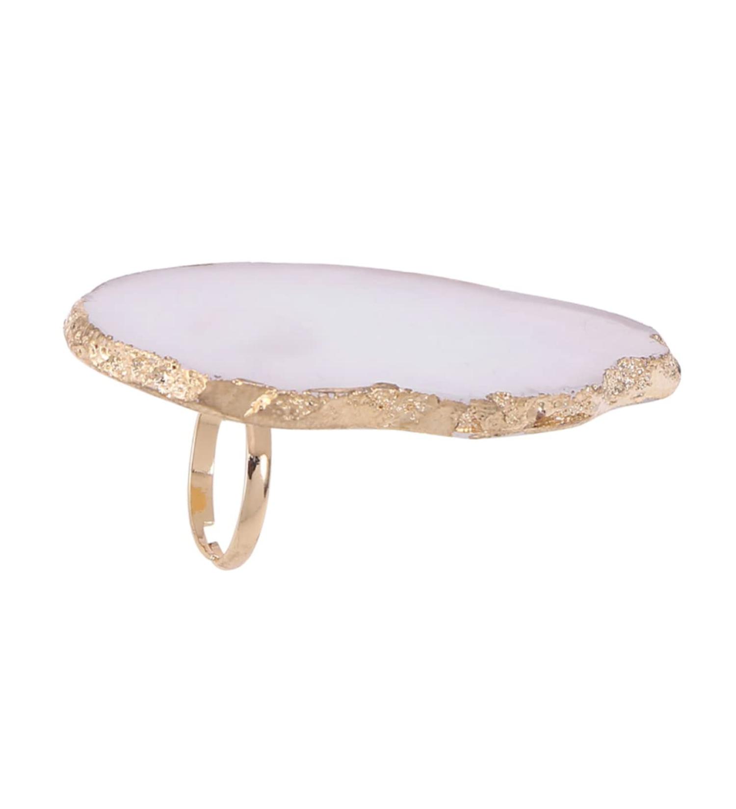 Healeved Nail Art Resin Palette Tray | Football Bow Makeup Holder | Mini Nail Polish Display | White & Gold Nail Art Plates - Buy Online on GoSupps.com