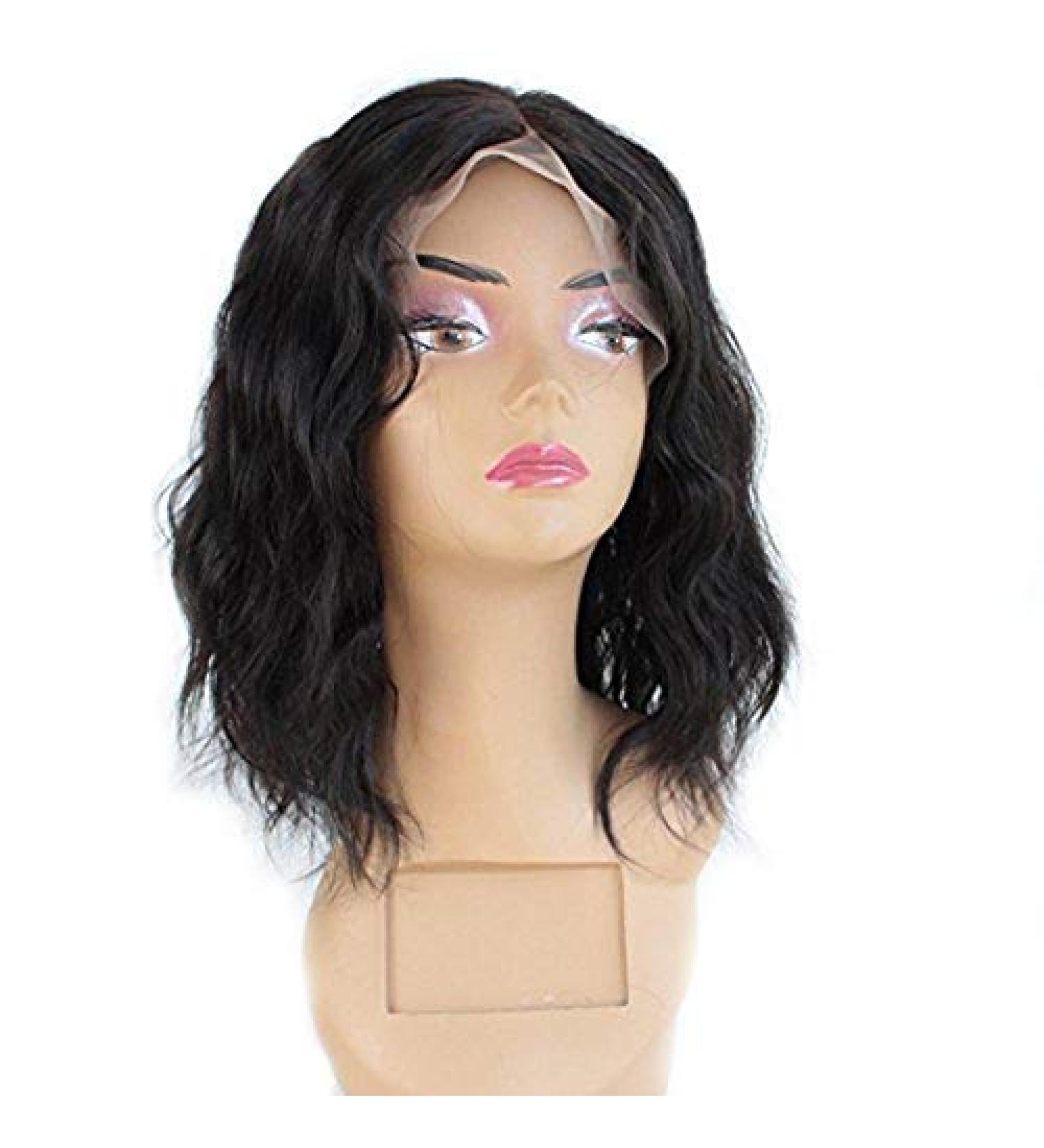 Zanawigs 10-Inch Black Bob Lace Front Wig | Unprocessed Brazilian Real Hair | Natural Look with Baby Hair - Buy Online on GoSupps.com