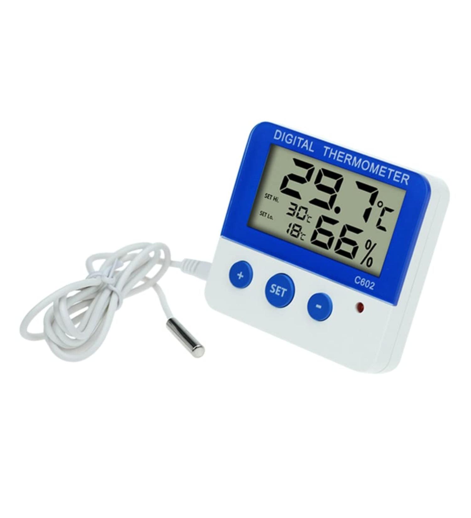MOMOJIA Digital Thermometer & Humidity Meter | Indoor Outdoor Temperature Sensor for Refrigerator Freezer & Alarm Clock - International Shipping Available - Buy Online on GoSupps.com