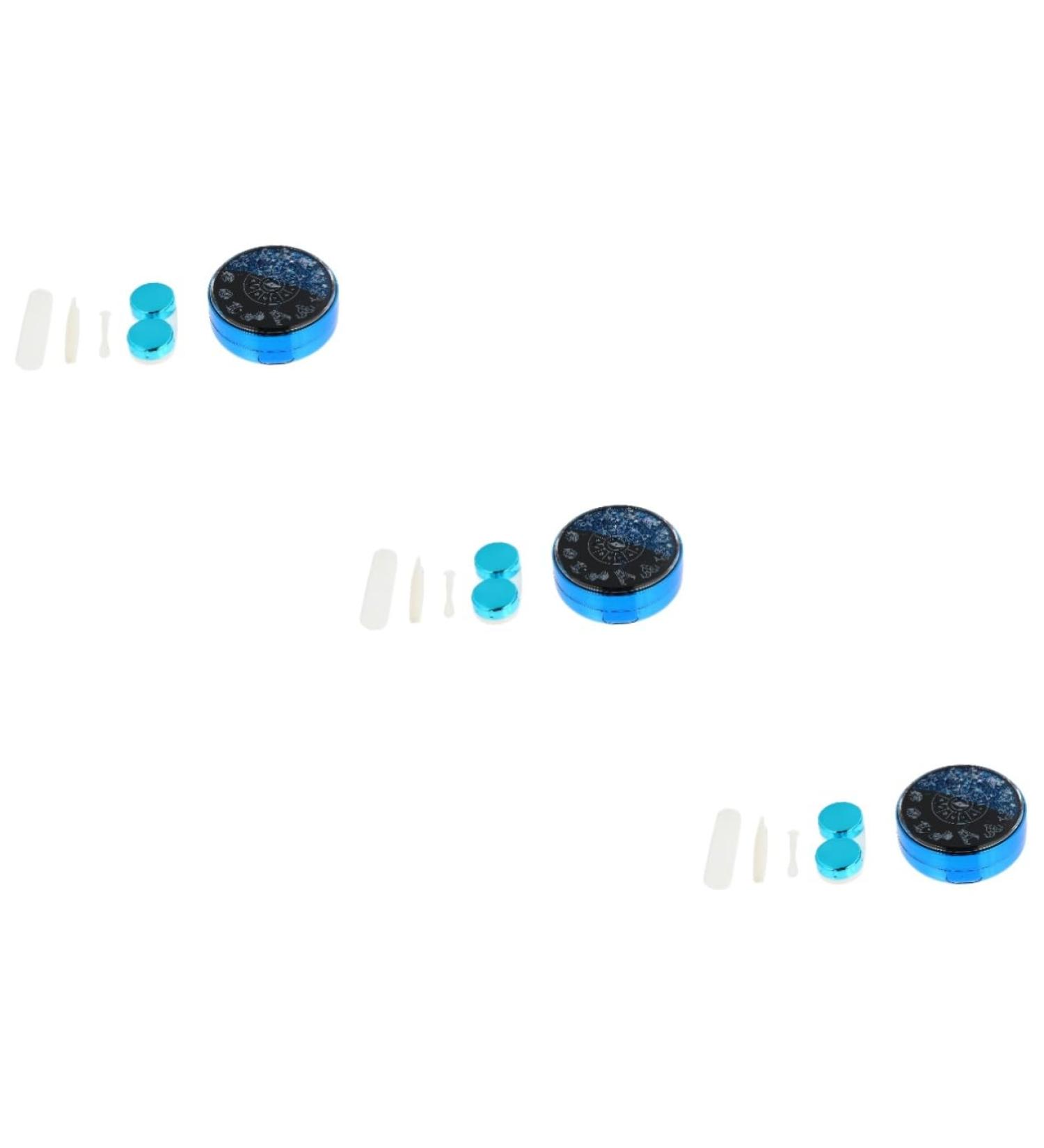 Healvian 3-St Contact Lens Container - Blue Organizer Kit for Eye Care & Lensing Tools - Portable Storage Solution for Contact Lenses - Buy Online on GoSupps.com