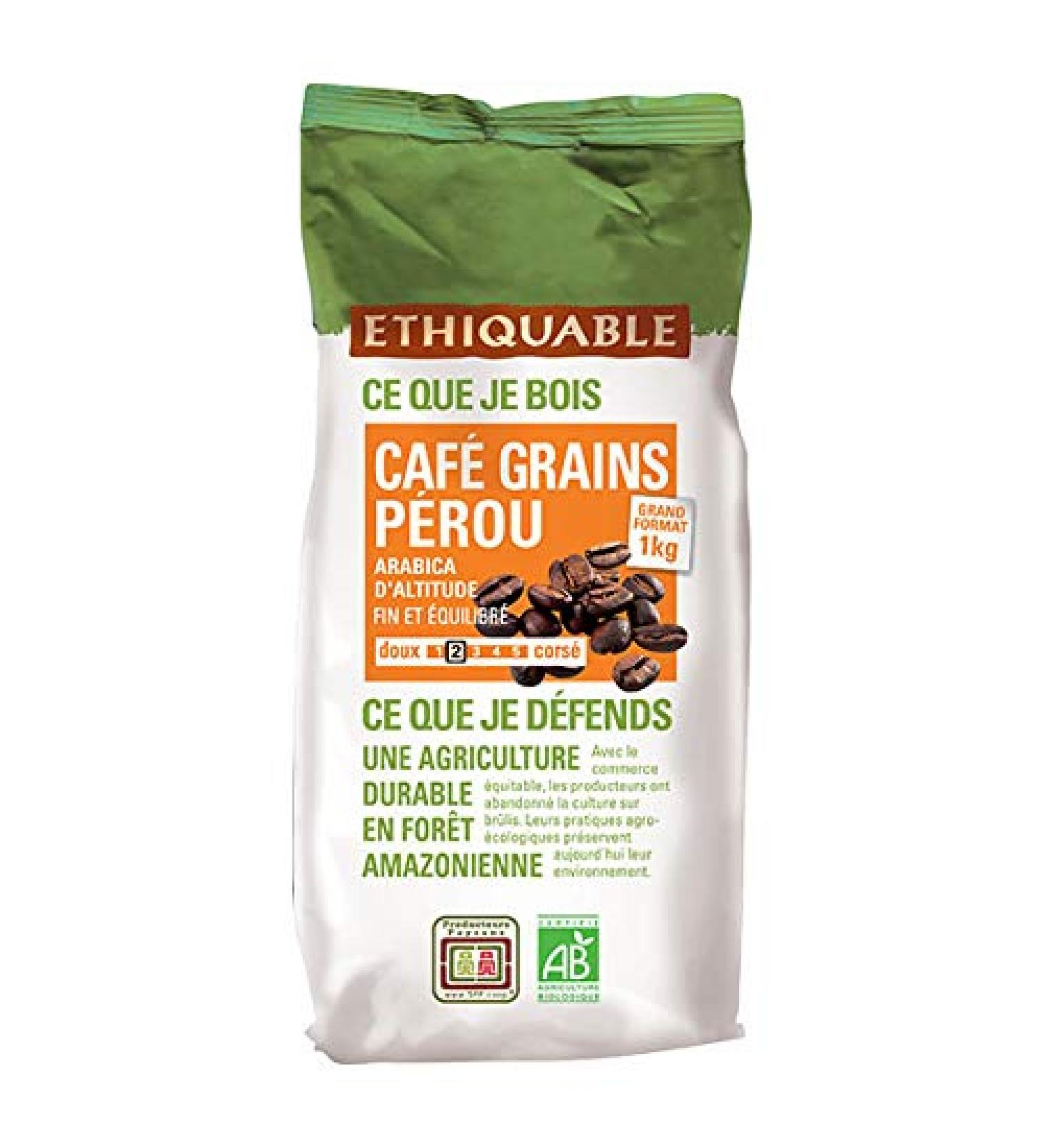 ETHIQUABLE - Peruvian Coffee Beans 1Kg - Buy Online on GoSupps.com