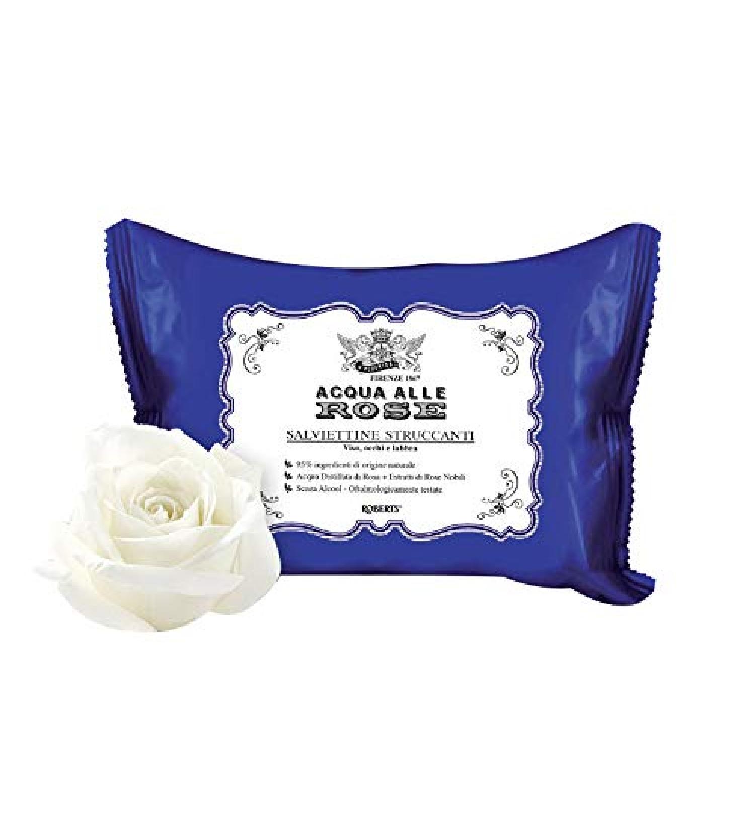 Acqua Alle Rose Makeup Remover Wipe Convenient to Remove Makeup During Trip 20 Sheets in a Bag