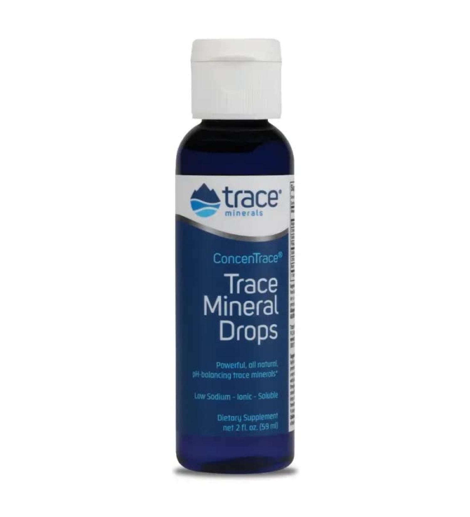 ConcenTrace Trace Mineral Drops 59ml - Lab Tested, Soy Free, Gluten Free, Vegan - Magnesium Rich Mineral Mix - Buy Online on GoSupps.com