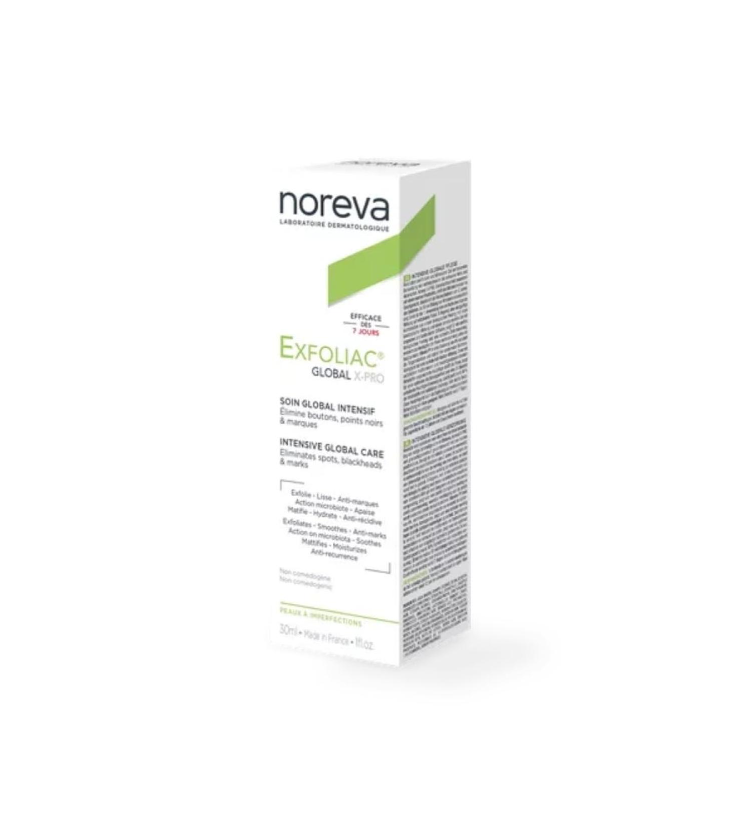 Noreva Brand Exfoliac Global X-Pro Intensive Cream for Skin 30 ml - Soothes Pimples Rebalances Exfoliates Reduces Sebum Production & Provides Long-lasting Hydration - Buy Online on GoSupps.com