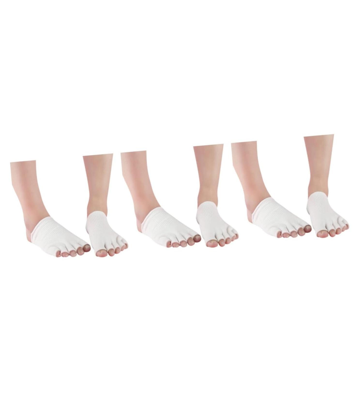 minkissy 3 Pairs 5 Women s Socks Features Socks for Women Womens Socks Ladies Socks Women Socks Women's Socks & Hosiery Non-Slip Sock Gel Sock Open-Toed Sock Moisturizing Pad White - Buy Online on GoSupps.com