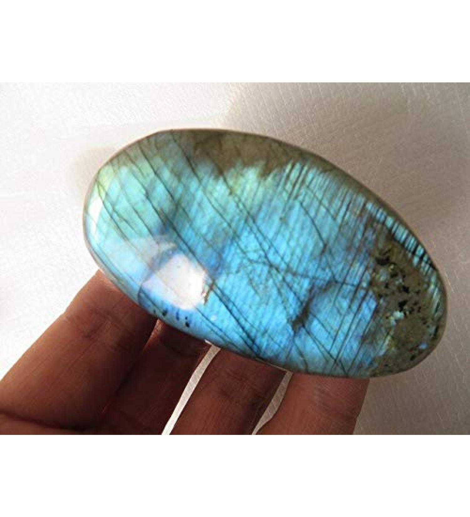 68g A Rare Natural Flash Labradorite Crystal Gem Stone Original Reiki ningxiao - Buy Online on GoSupps.com