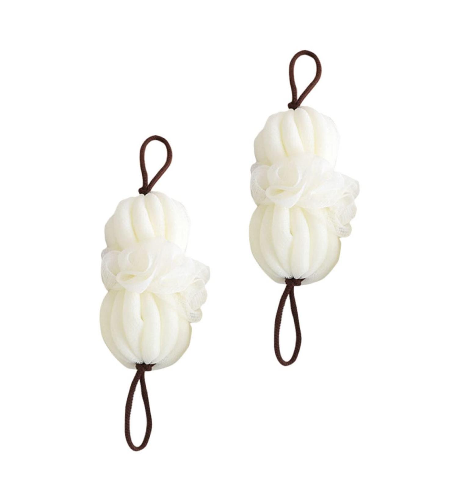 Healeved 2pcs Bath Ball & Flower Towel - Gentle Shower Loofah for Sensitive Skin | Perfect Bathroom Accessory for Women & Men - Buy Online on GoSupps.com