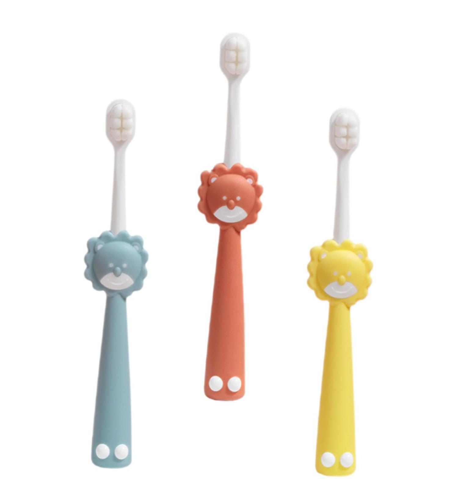 Marmerdo 3-Piece Children's Manual Toothbrush Set - Travel-Friendly Practical & Stylish Daily Use for Toddlers - Buy Online on GoSupps.com