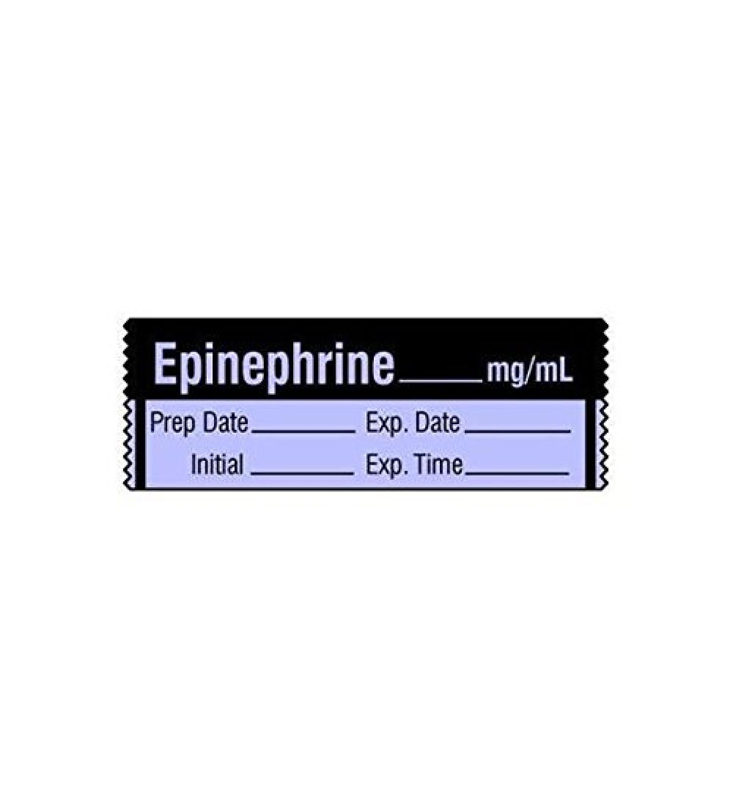 Vasopressor Medication Label Tape EPINEPHRINE_mg/mL